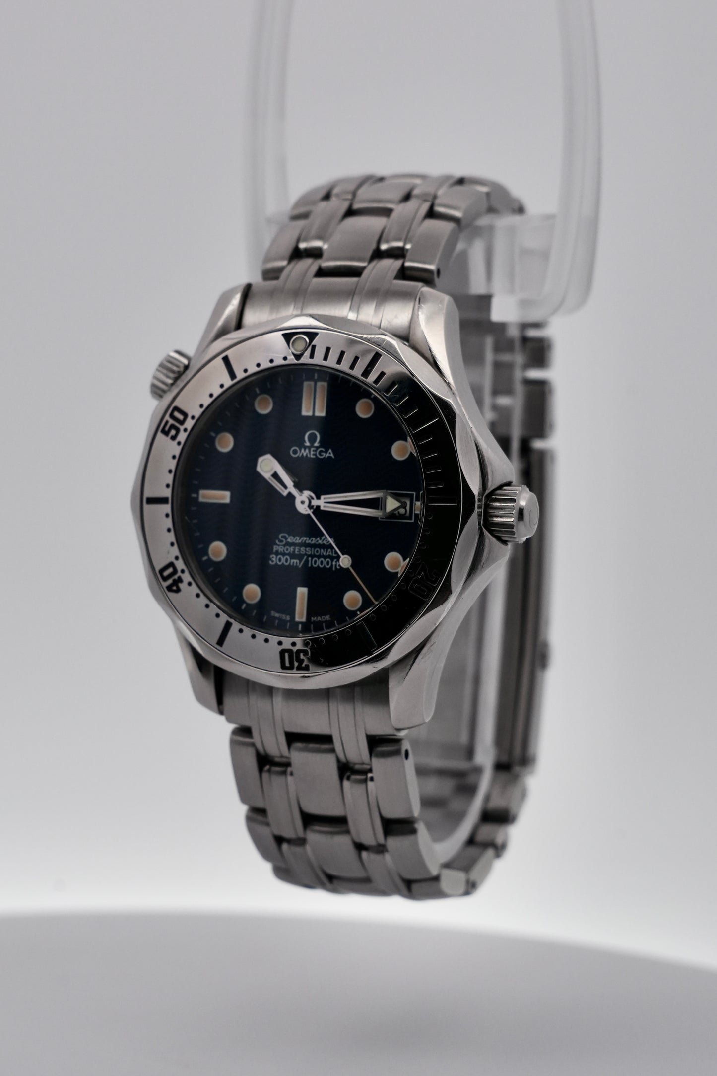 Omega Seamaster 300m Quartz Dive Watch - 168.1502 - Blue Wave Dial