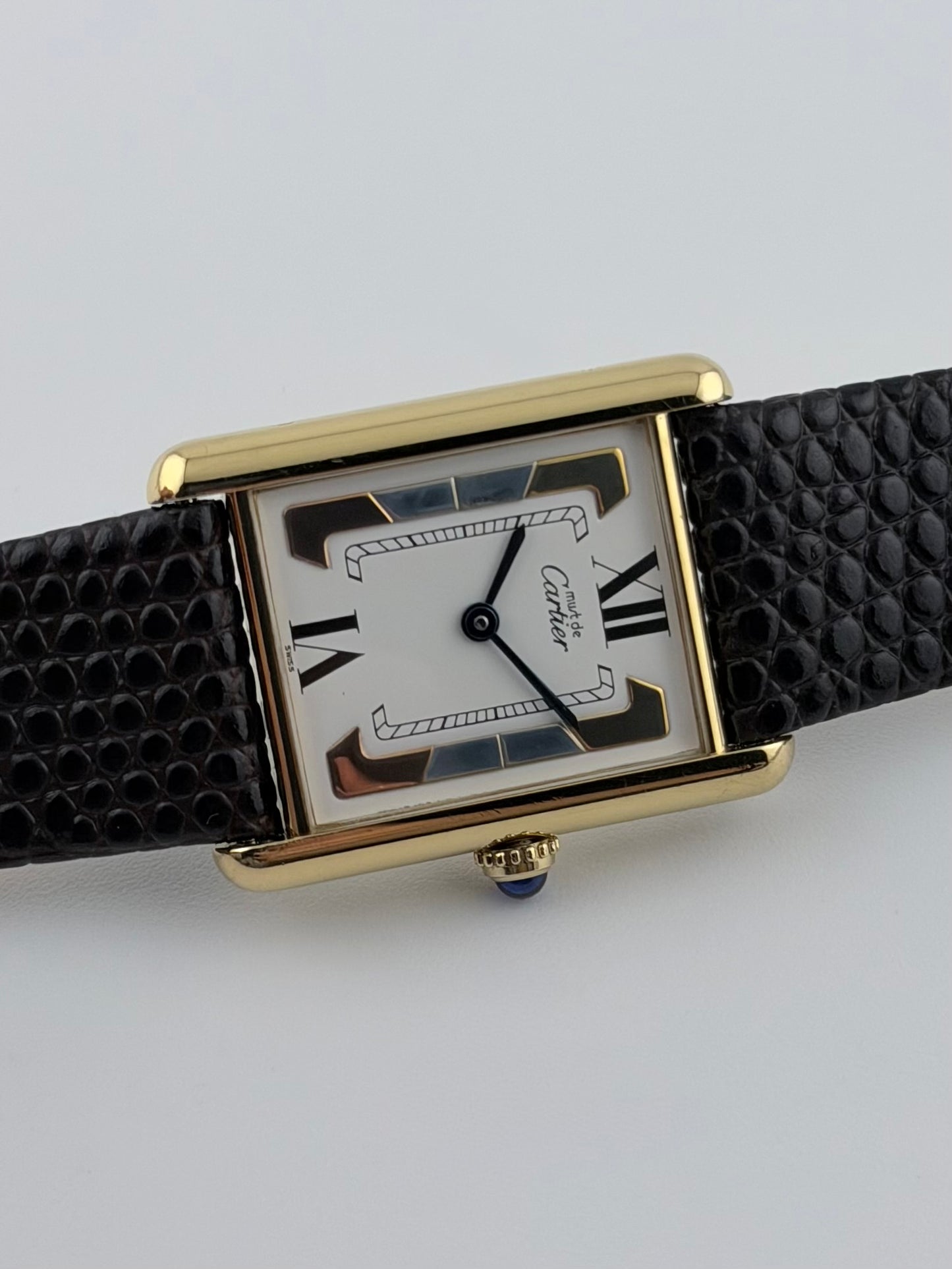 Cartier Must De Paris Vermeil Tank Quartz - 590005 Trinity Dial - Original Box