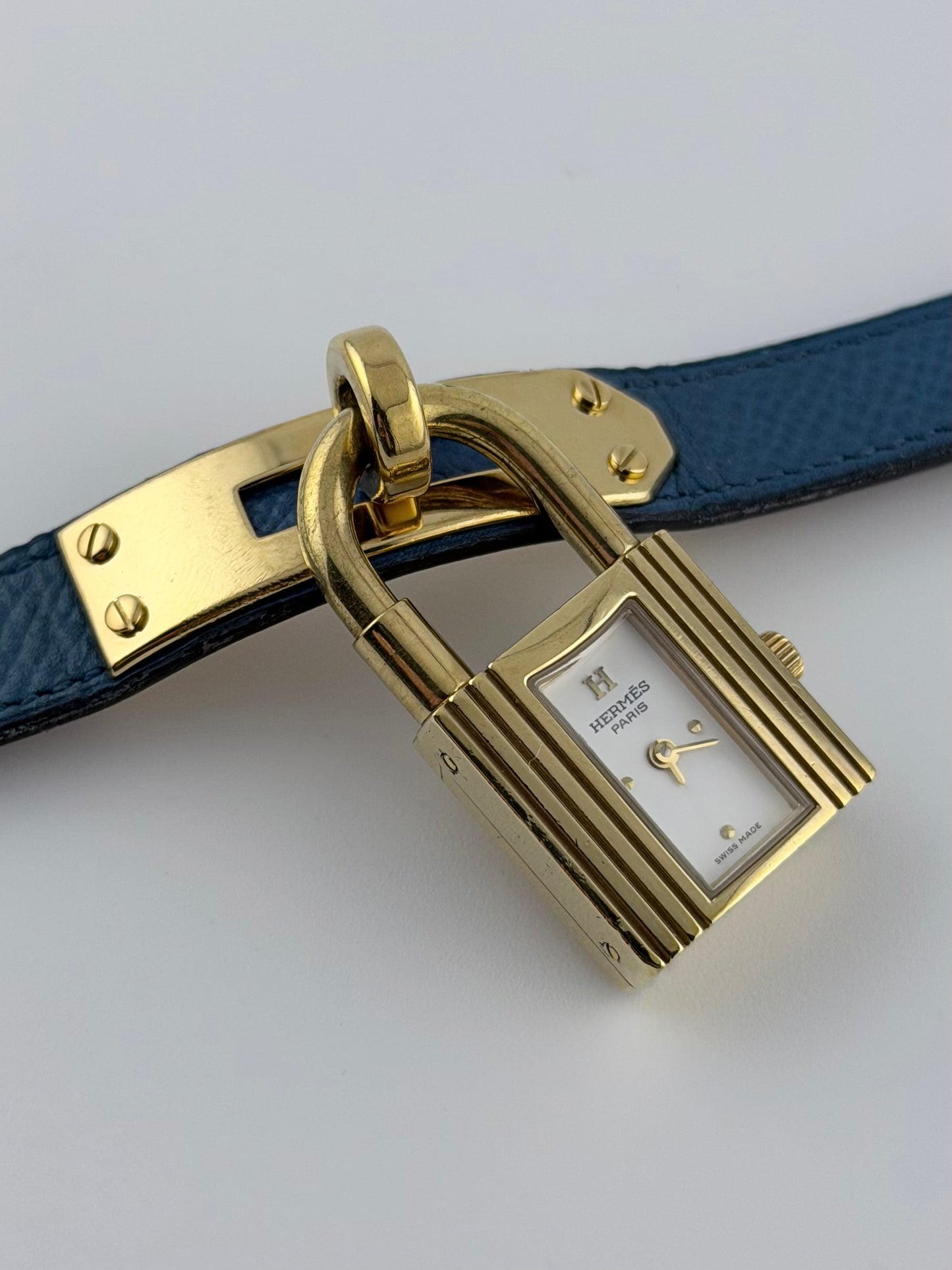 Hermes Paris Kelly Lock Watch -  White