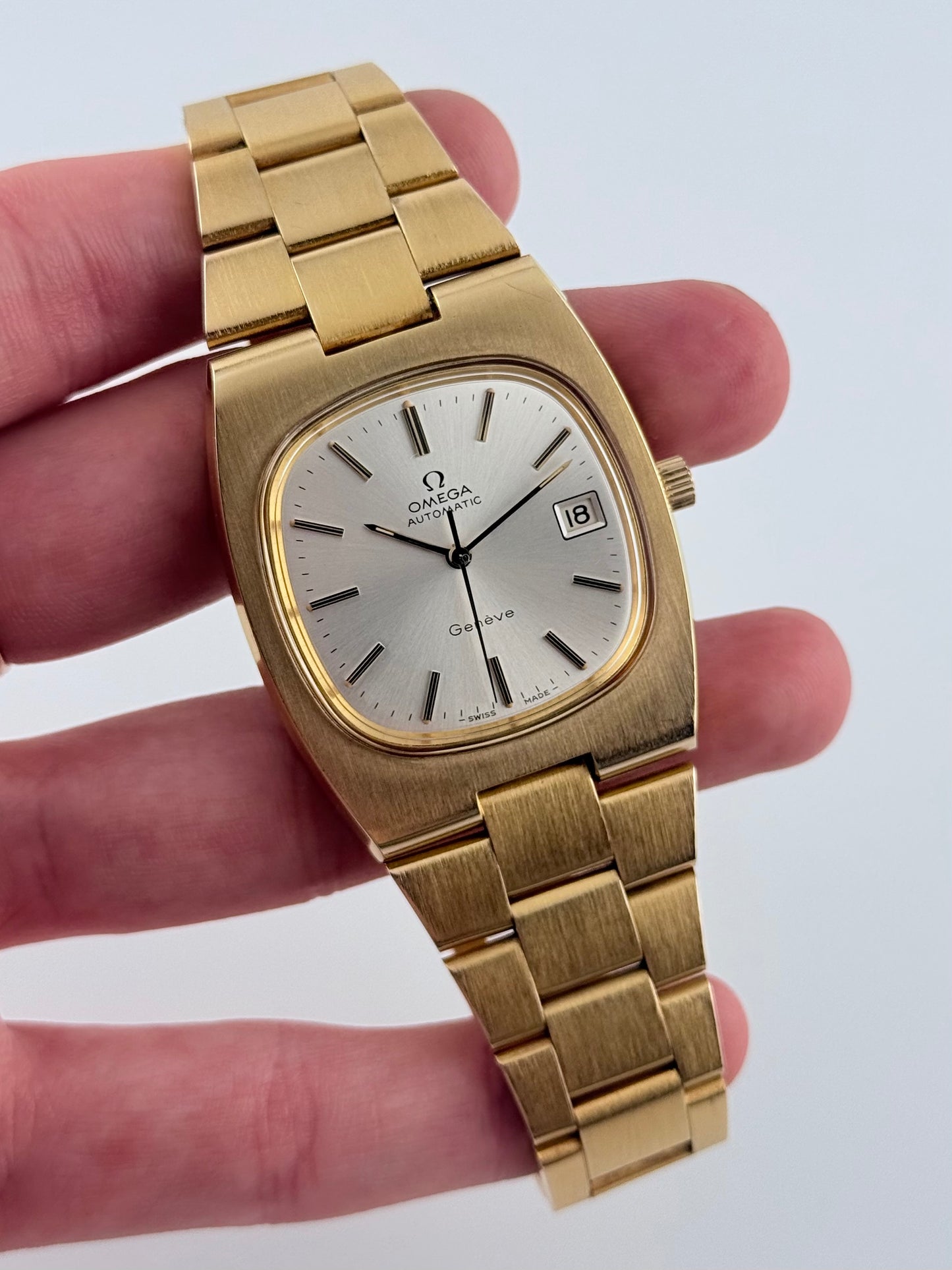 Omega Geneve Automatic Date TV Dial - 166.0191 - FULL SET!