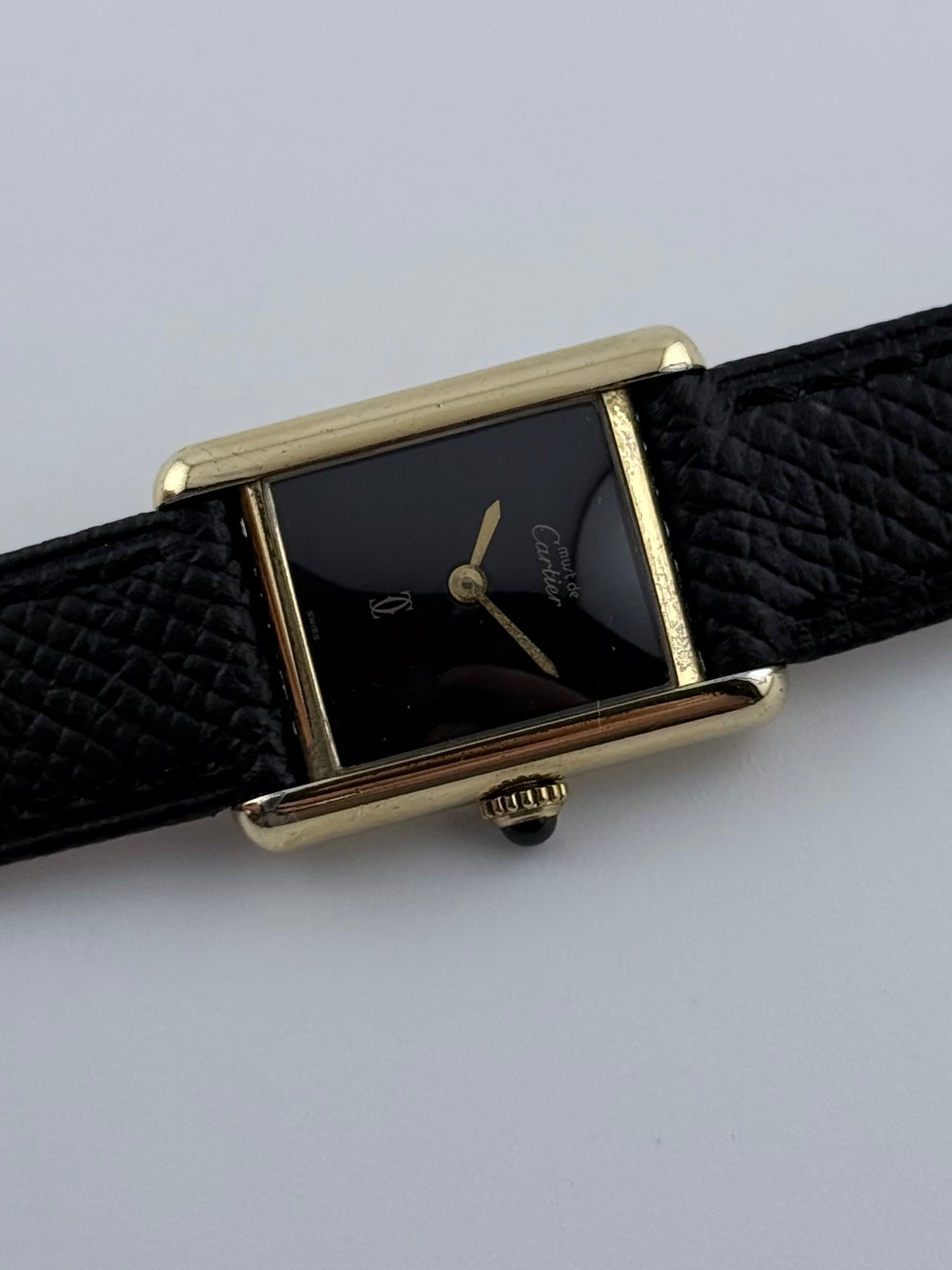 Cartier Must De Paris Tank Manual Wind - 3- Black Dial