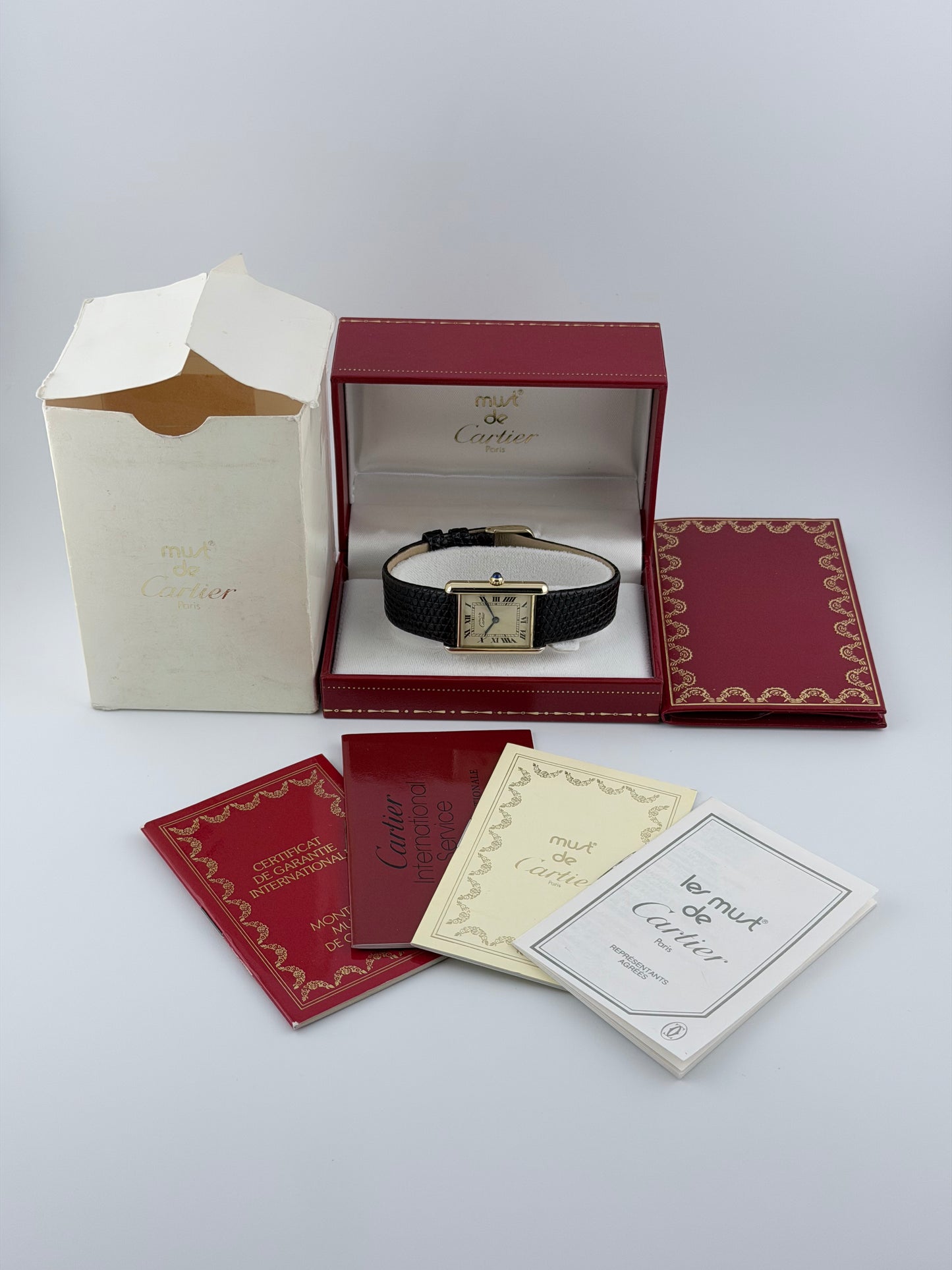 Cartier Must De Paris Tank Quartz - 6-81006 - Ivory Dial - Box & Papers
