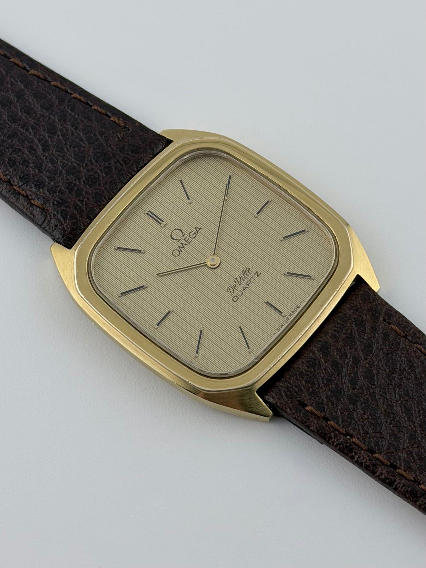 Omega De Ville Quartz Tank - 191.0121 - Stripe Linen Dial