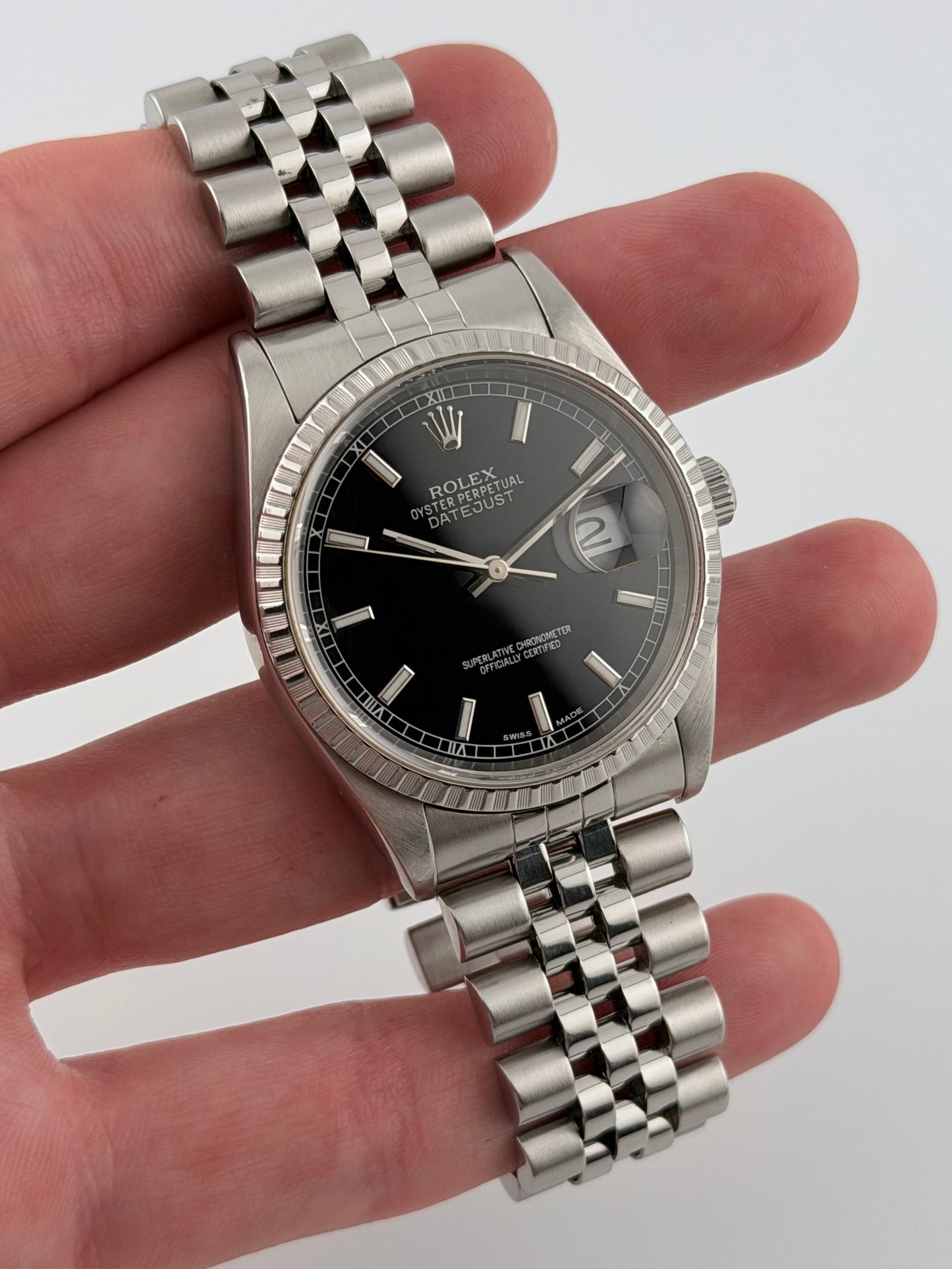 Rolex Datejust Oyster Perpetual - 16220 - Roman Numeral Dial - Original Box and Booklets