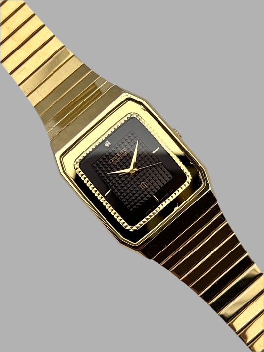 Orient Tank Date Quartz - Rare Textured Dial