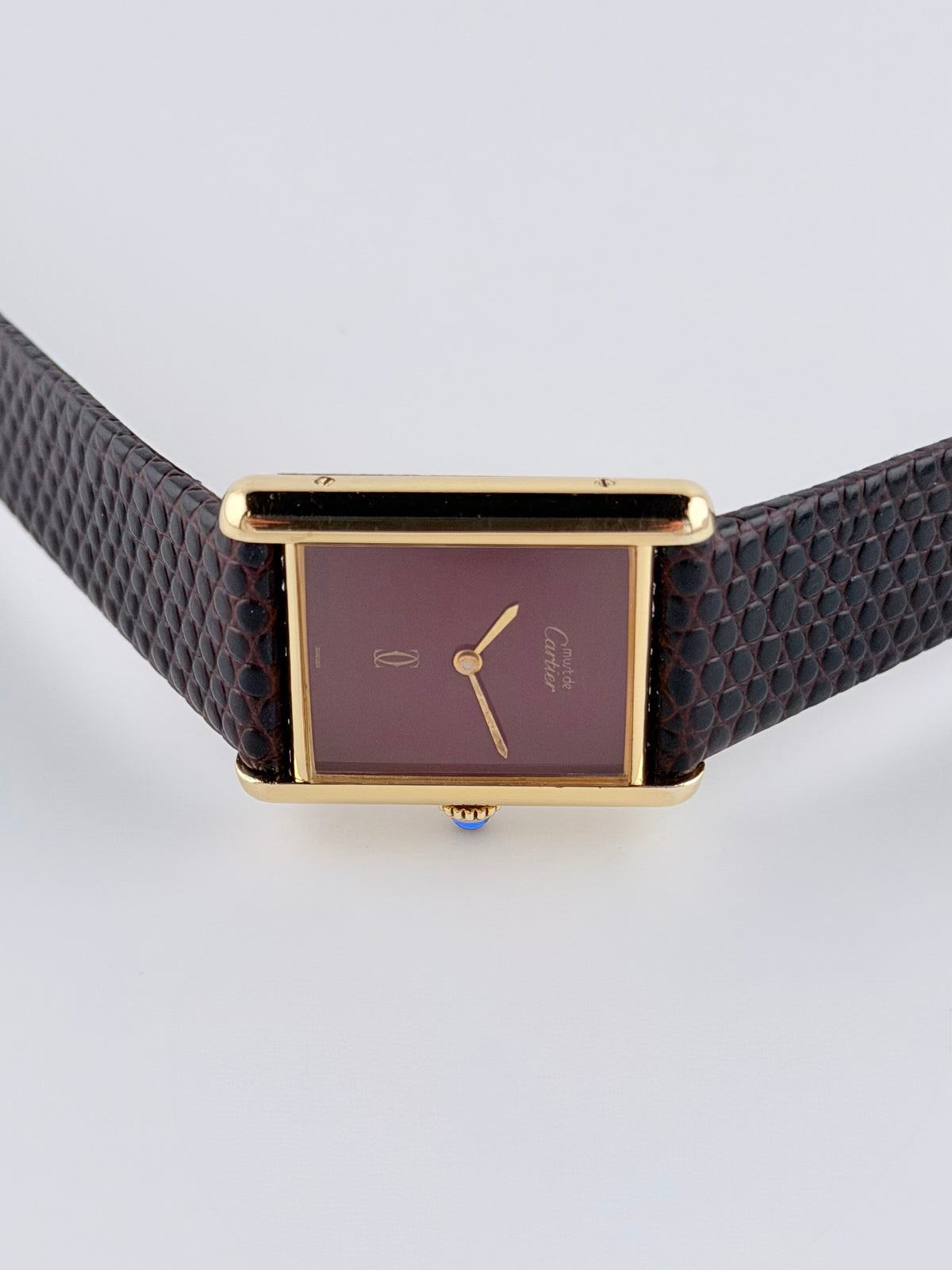 Cartier Must De Tank Paris Manual Wind - 6 - Burgundy Dial