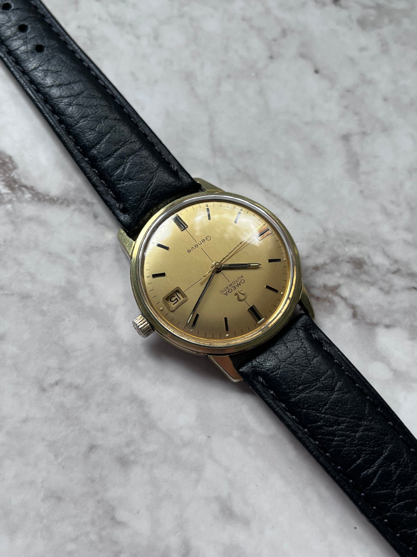 Omega Geneve Automatic Cross Hair Date 166.037