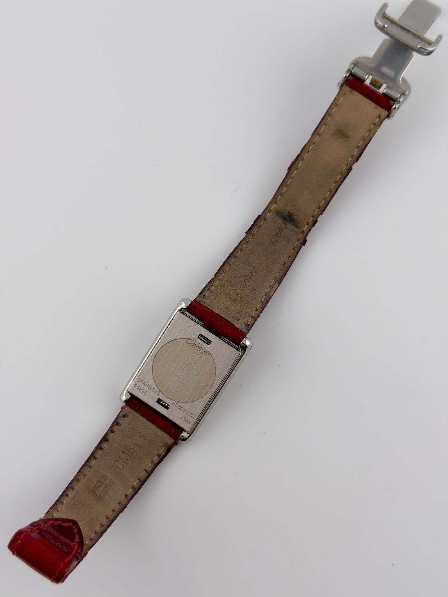 Cartier Basculante Tank 2386 - Rare "Windmill" White Arabic Dial - Unisex