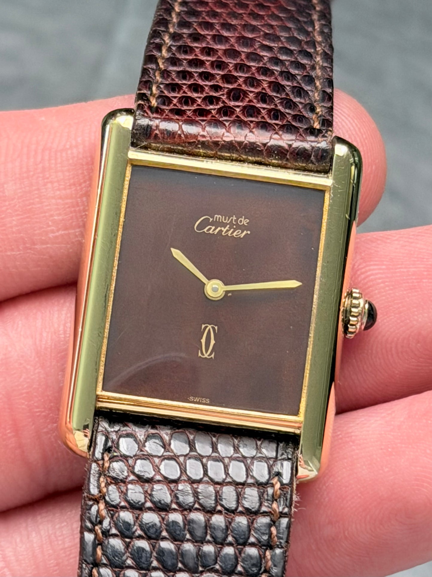 Cartier Must De Paris Tank Quartz - 6 - Wood Dial