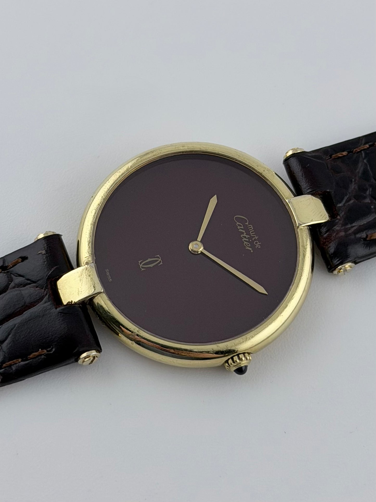 Cartier Must De Vendome Quartz - 17 - Burgundy Dial