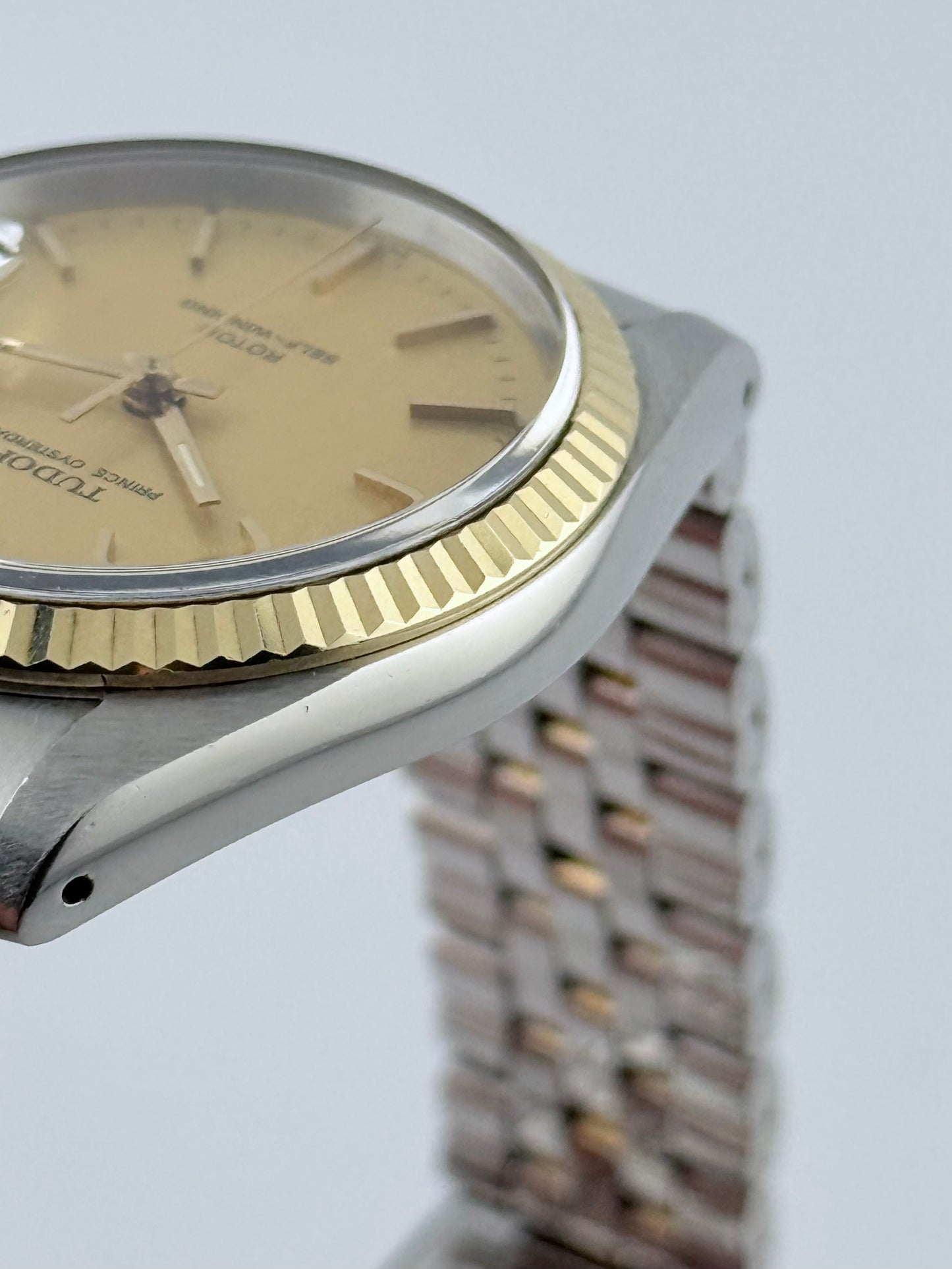 Tudor Prince Oysterdate 74033 Two-Tone - Rare Linen Dial