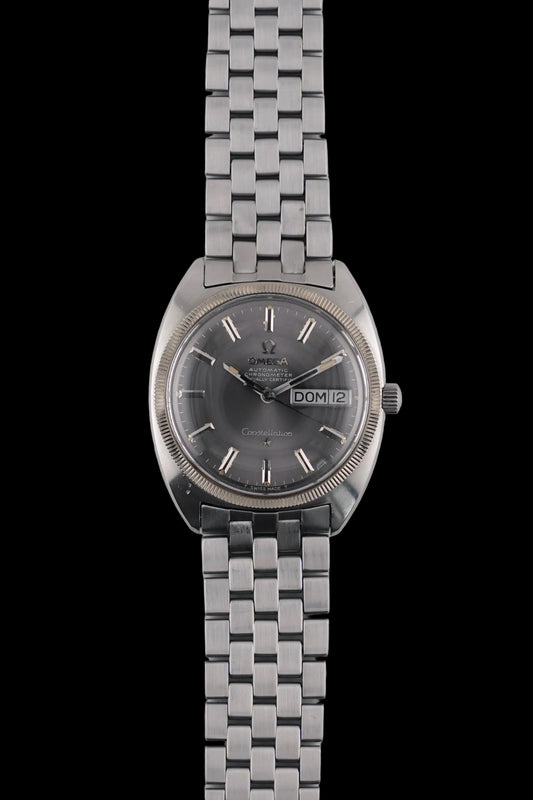 Omega Constellation Automatic Day-Date 168.029 - Rare Dark Grey Dial