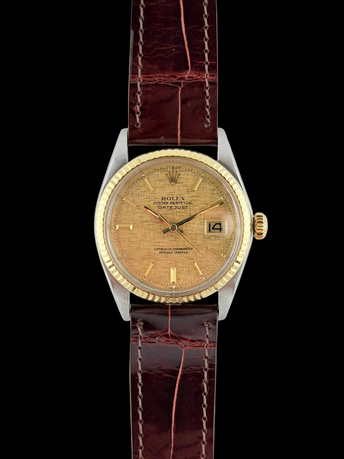 Rolex Datejust Oyster Perpetual 1601 Automatic - Two-Tone 18ct bezel - Linen Dial