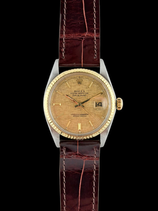 Rolex Datejust Oyster Perpetual 1601 Automatic - Two-Tone 18ct bezel - Linen Dial
