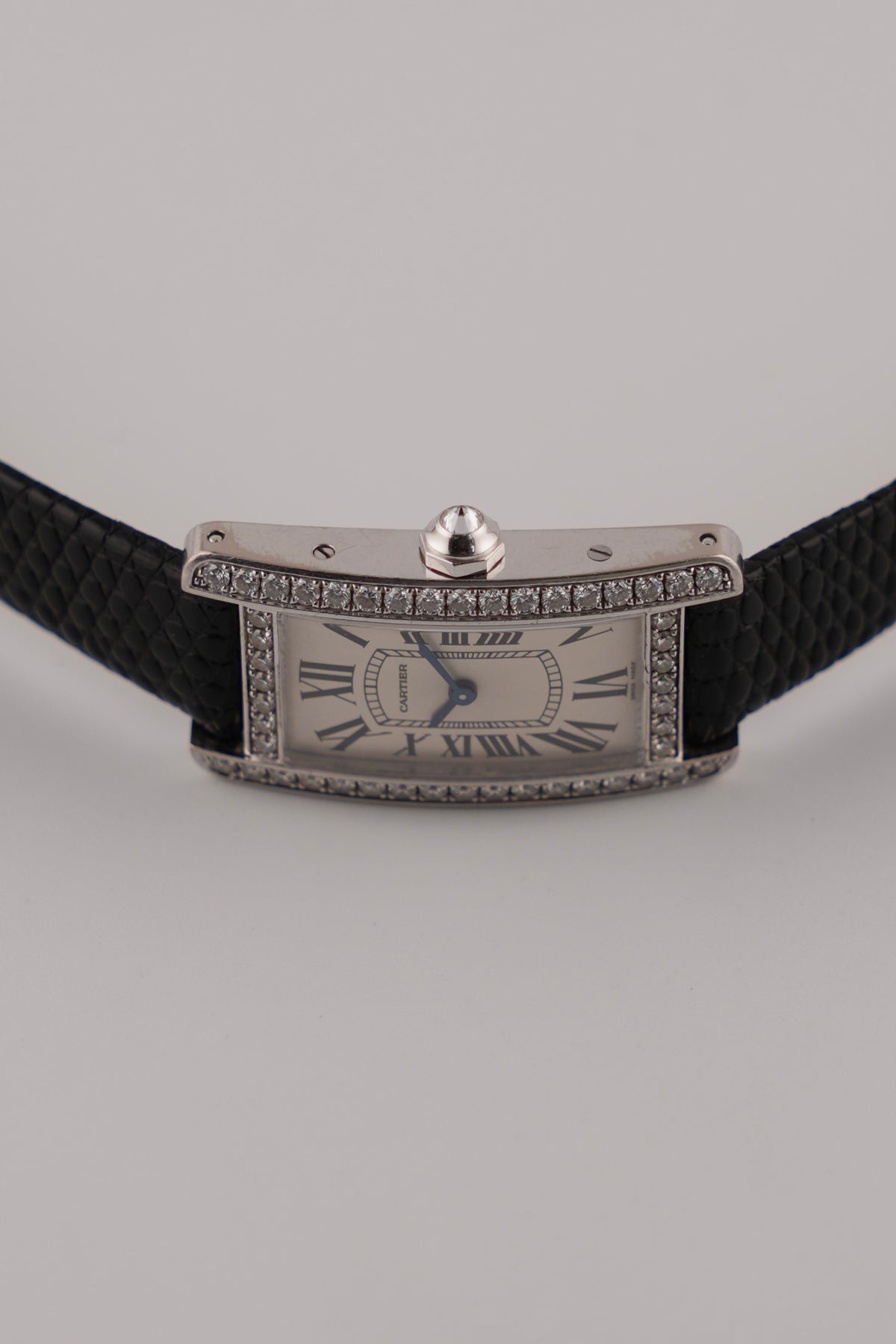 Cartier Tank Americaine Quartz - Solid 18ct White Gold & Diamond Set - 2489 - with Box
