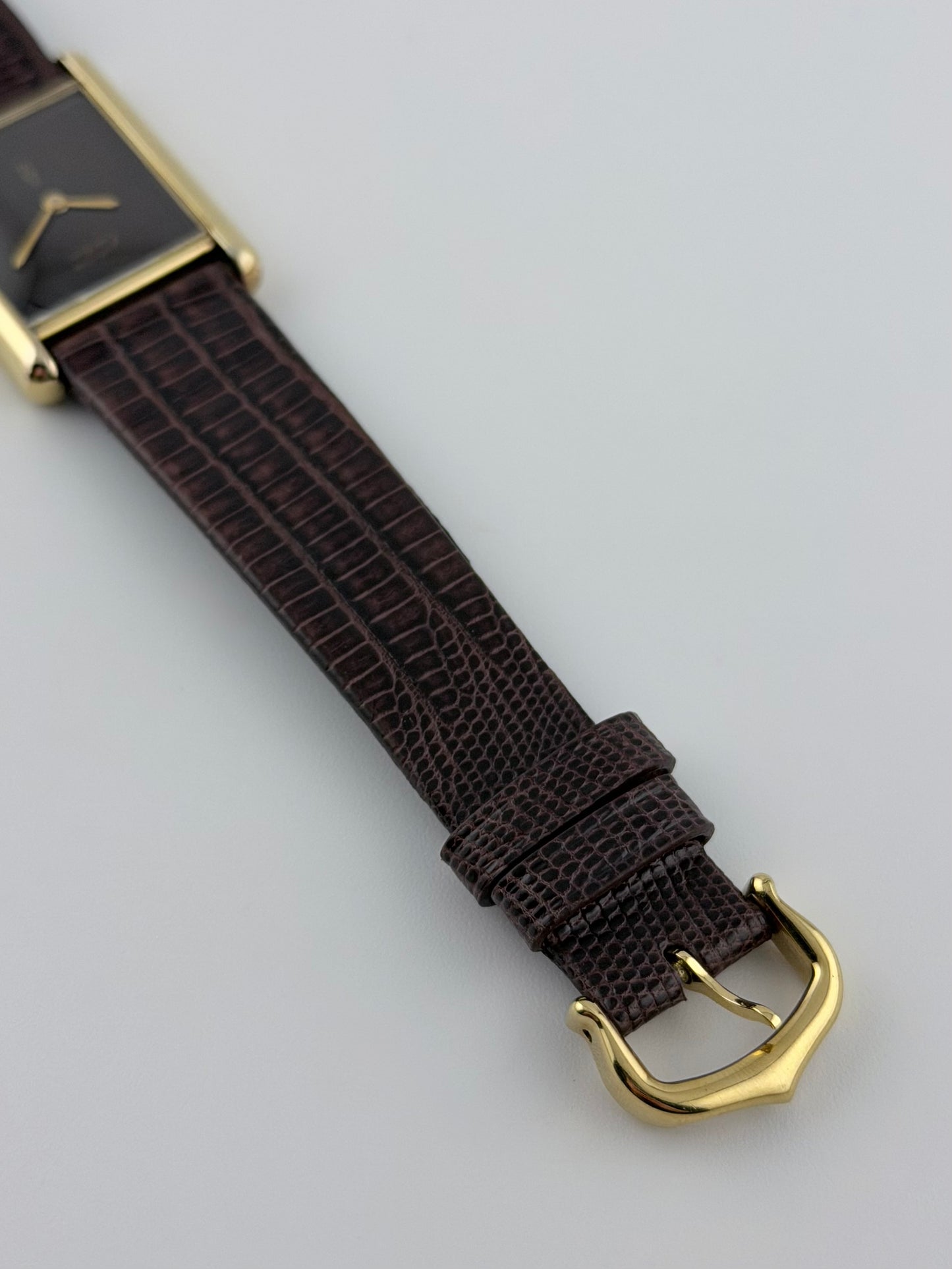 Cartier Must De Paris Tank Manual Wind - 6 - Lacquer Wood-effect Dial