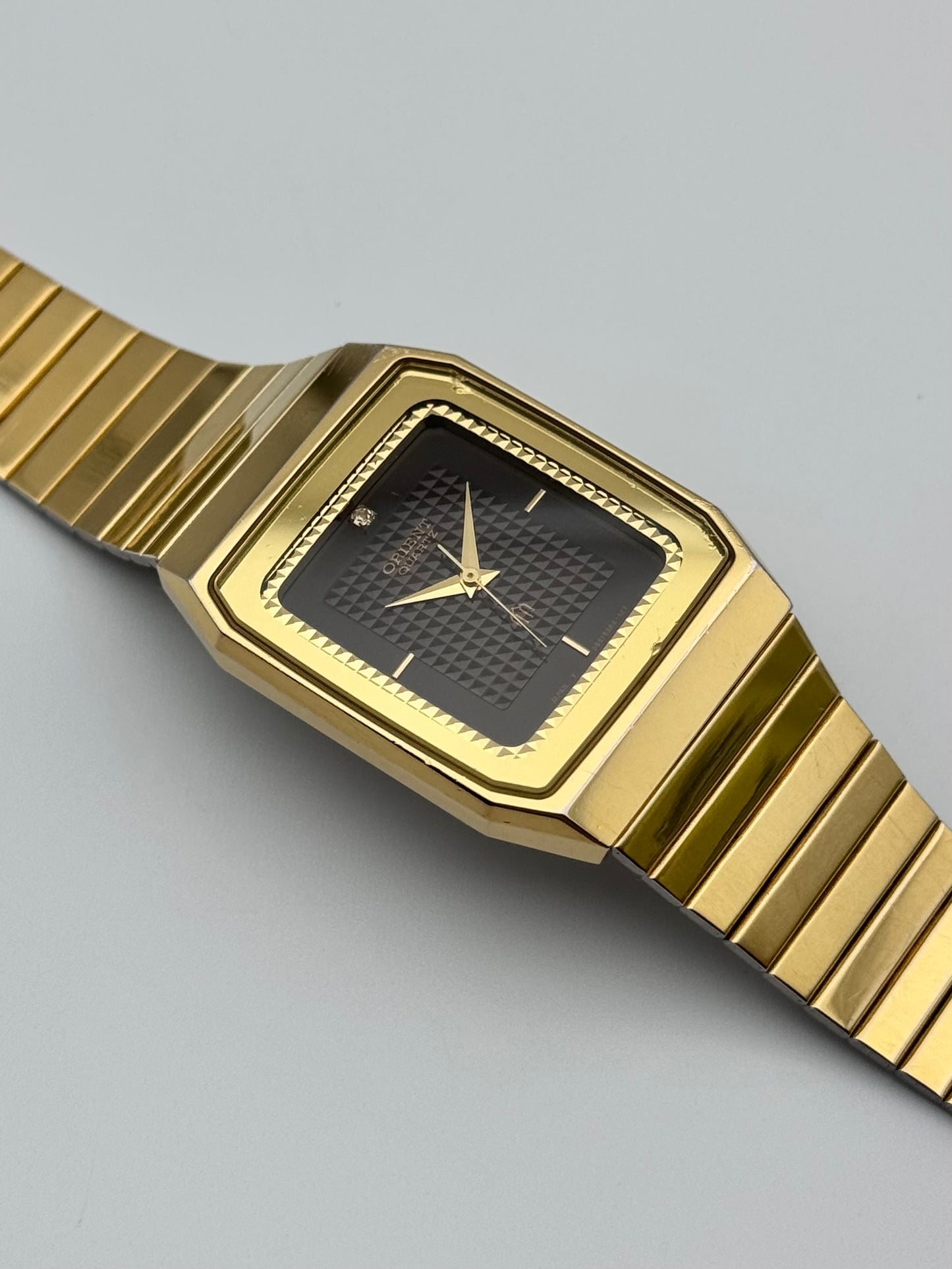 Orient Tank Date Quartz - Rare Textured Dial