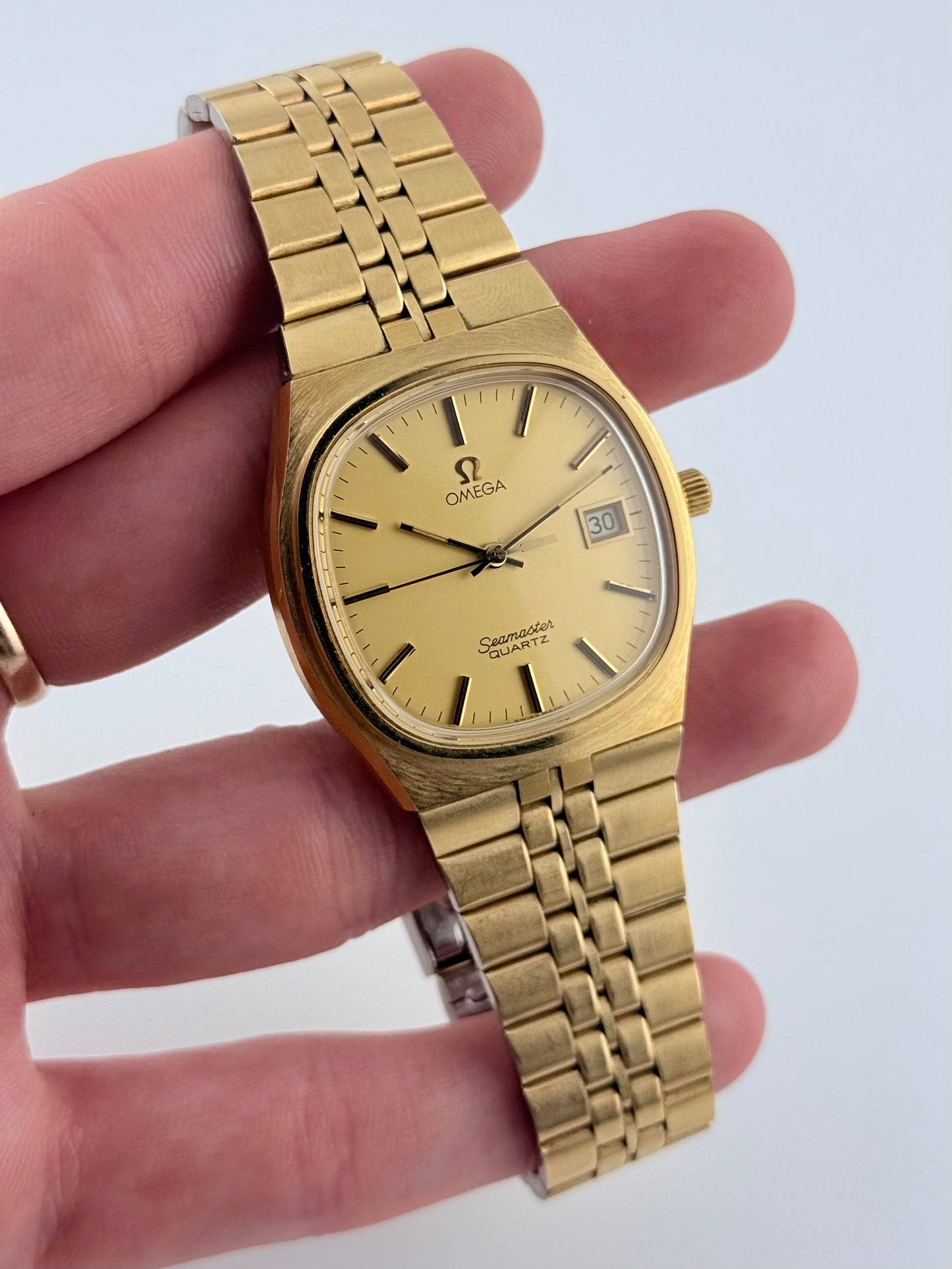 Omega Seamaster Quartz Date 196.0156 - Original Bracelet - FULL SET