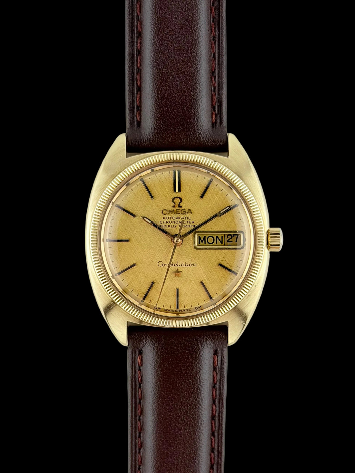 Omega Constellation Chronometer Automatic Day-Date - 18kt Gold Case and Dial - 168.029