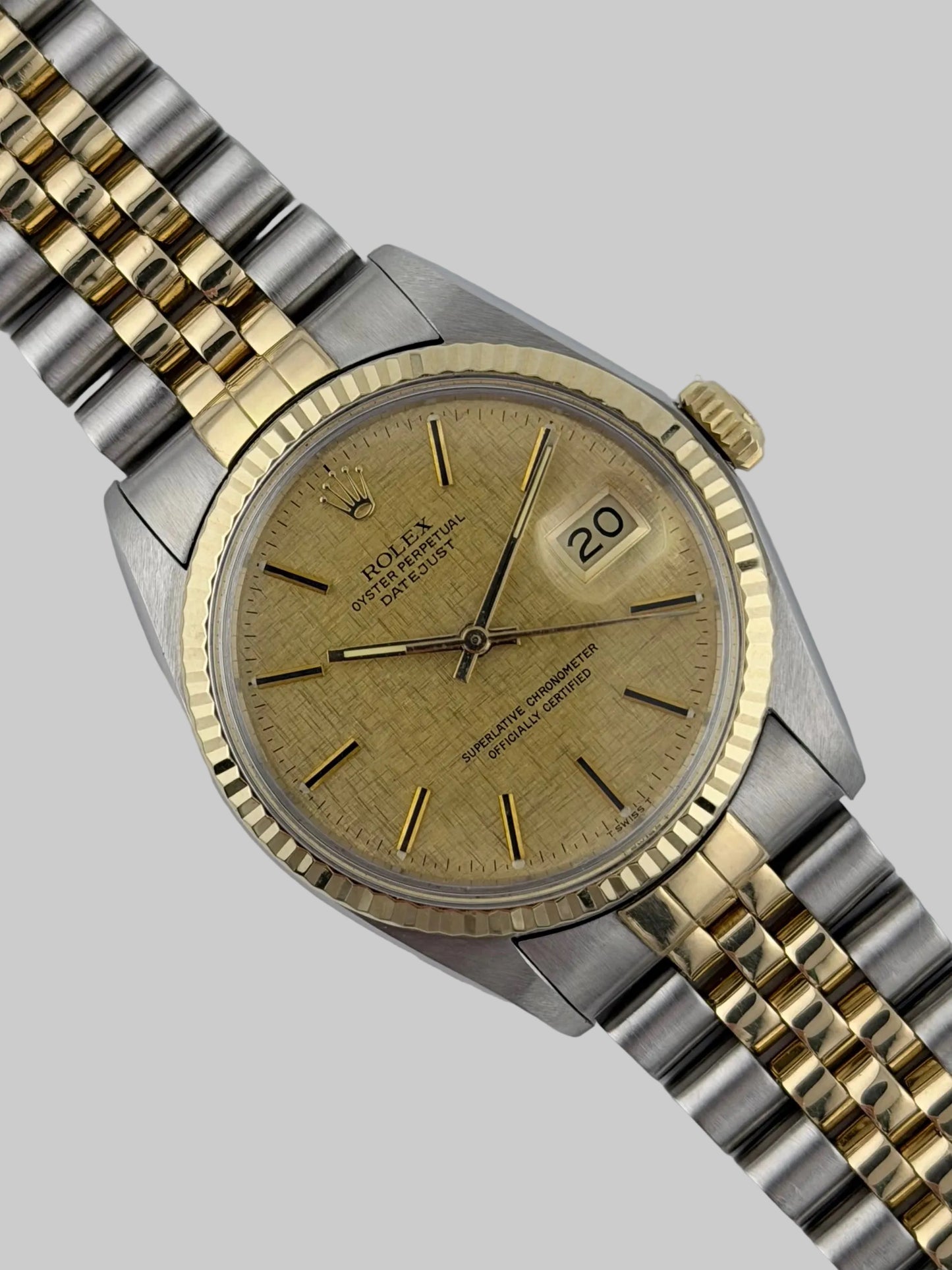 Rolex Datejust Oyster Perpetual Two-Tone - 16013 - Linen Dial - Exceptional Condition