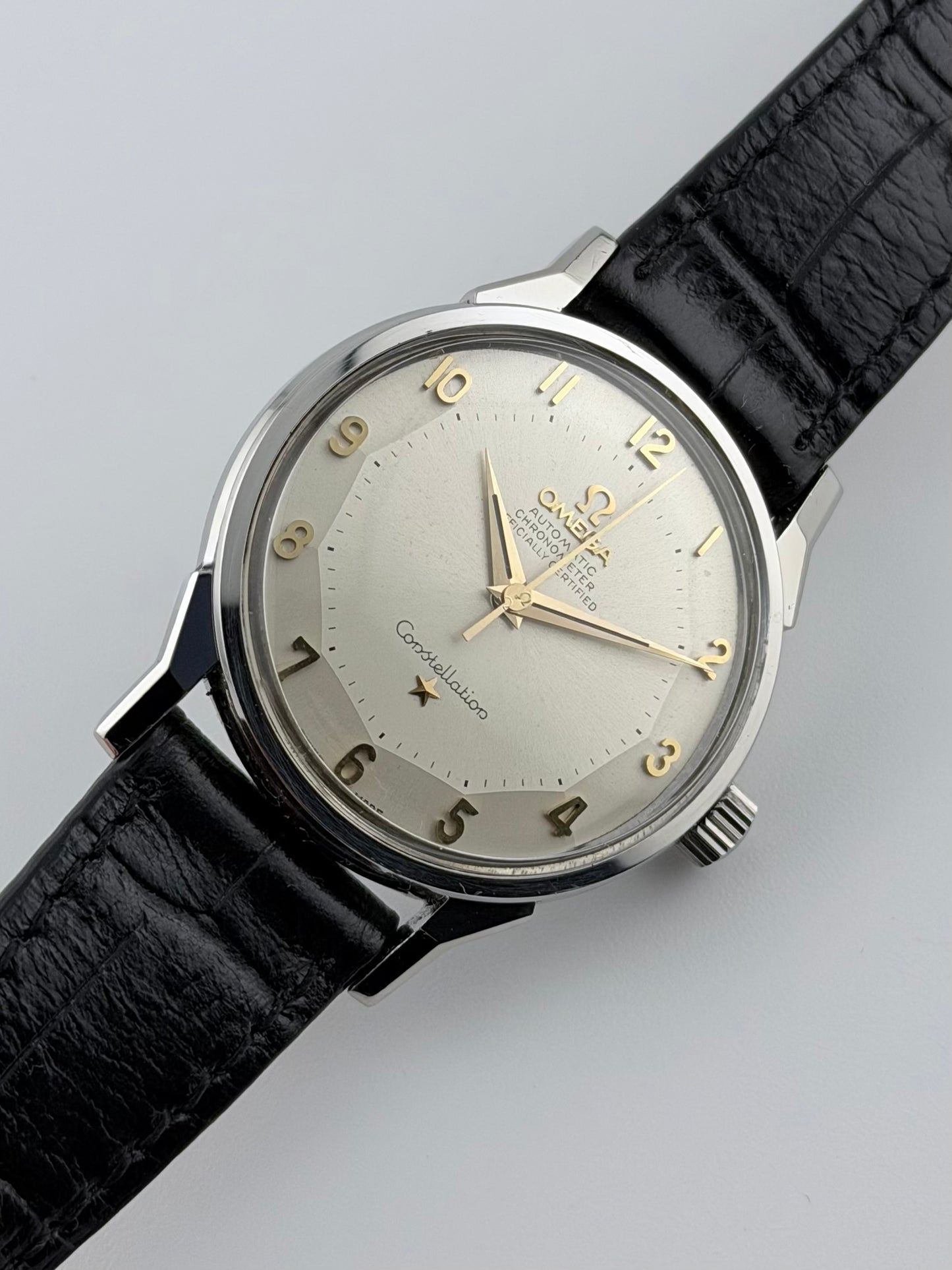 Omega Constellation Chronometer Automatic - “Dog Leg Pie Pan” - Ultra Rare Arabic Dial - 167.005