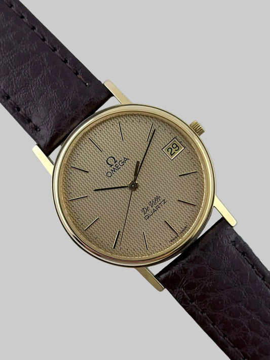 Omega DeVille Quartz Date - 192.0056 - Patterned Dial