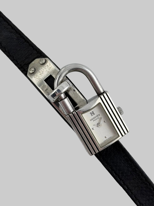 Hermes Paris Kelly Lock Watch -  Rare Solid 925 Silver - Ladies