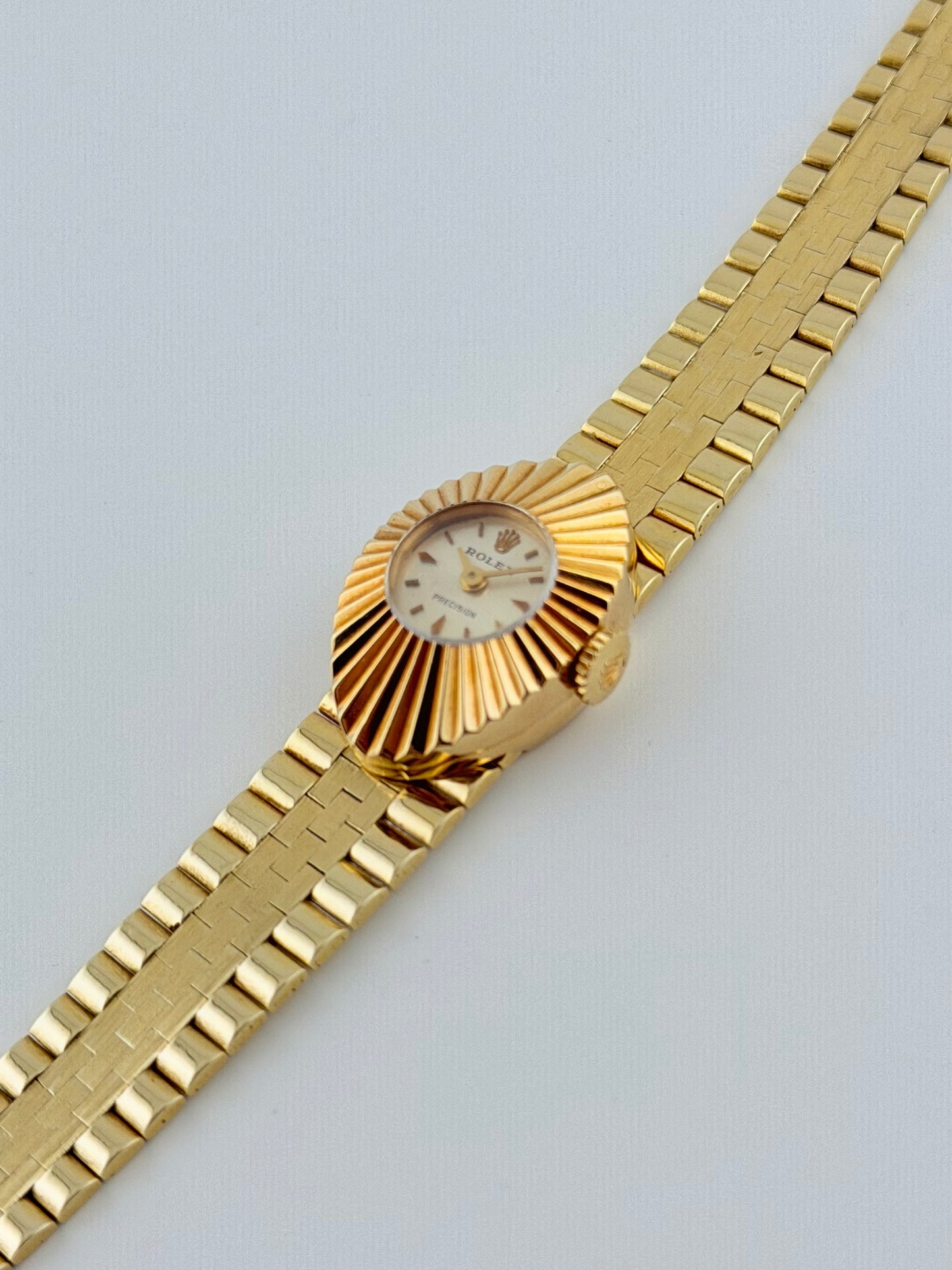 Rolex Precision Chameleon Ladies Cocktail Watch Manual Wind -18ct Solid Gold- Box with Straps