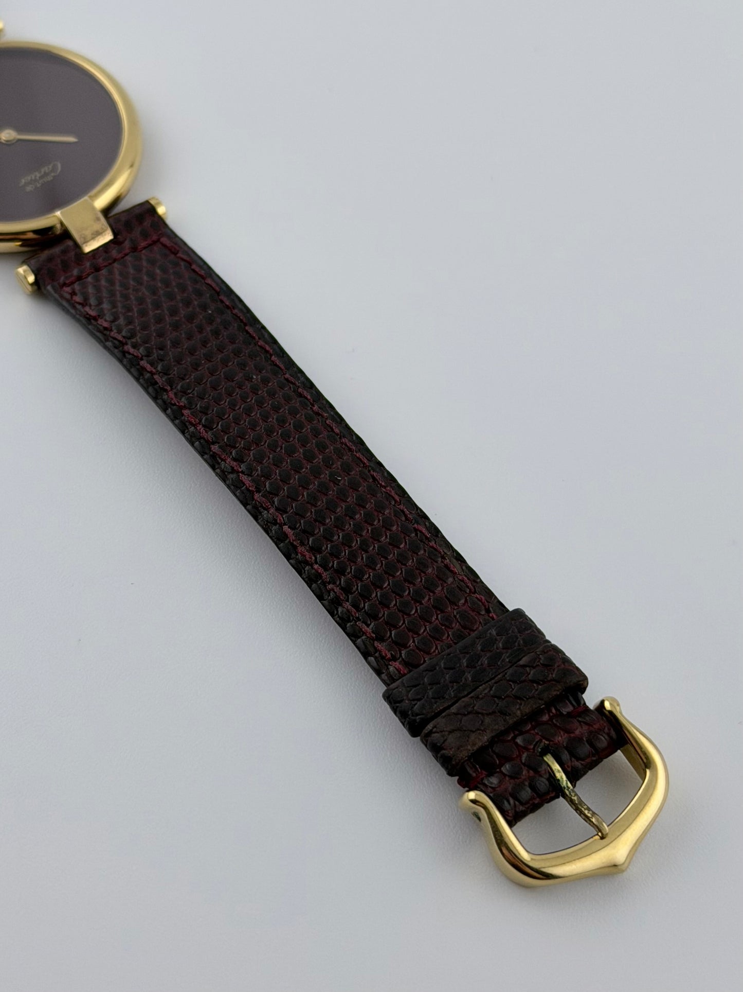 Cartier Must De Vendome Quartz - 17 - Burgundy Dial