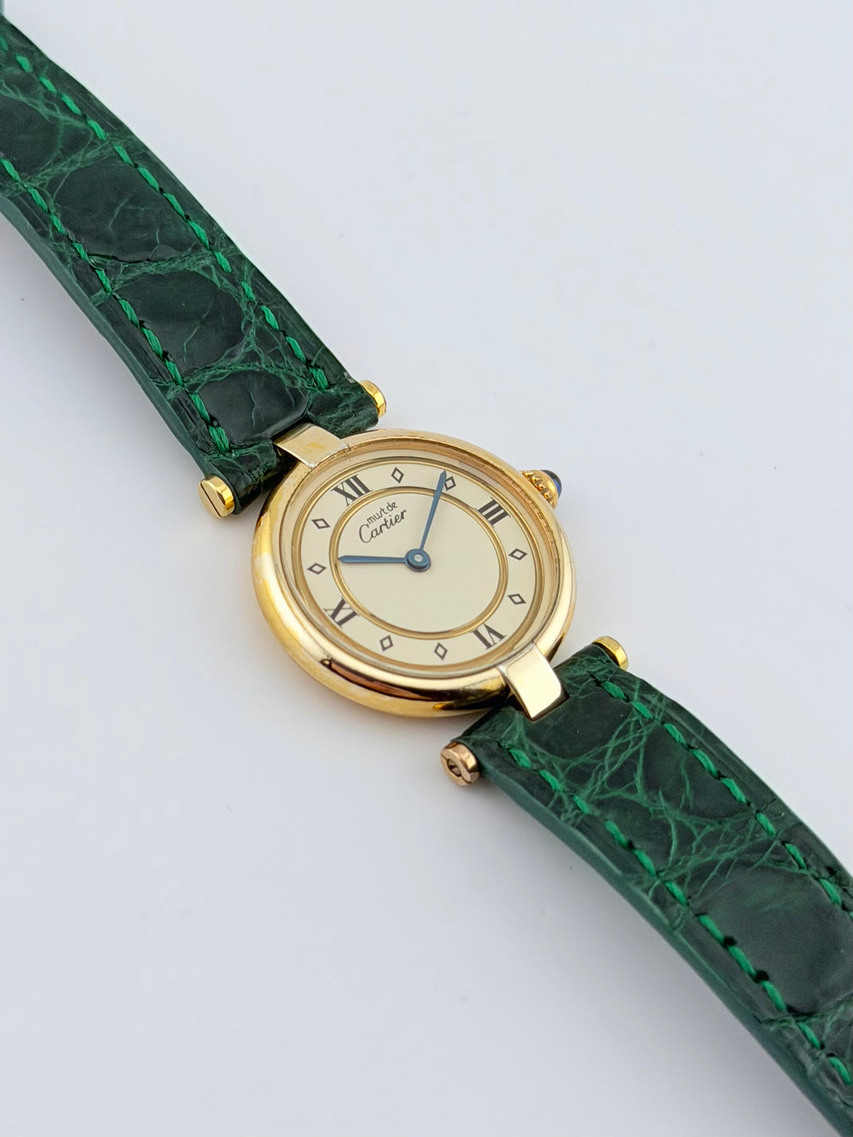 Cartier must de Vendome Quartz - 590004 - Ladies - Original Green Strap