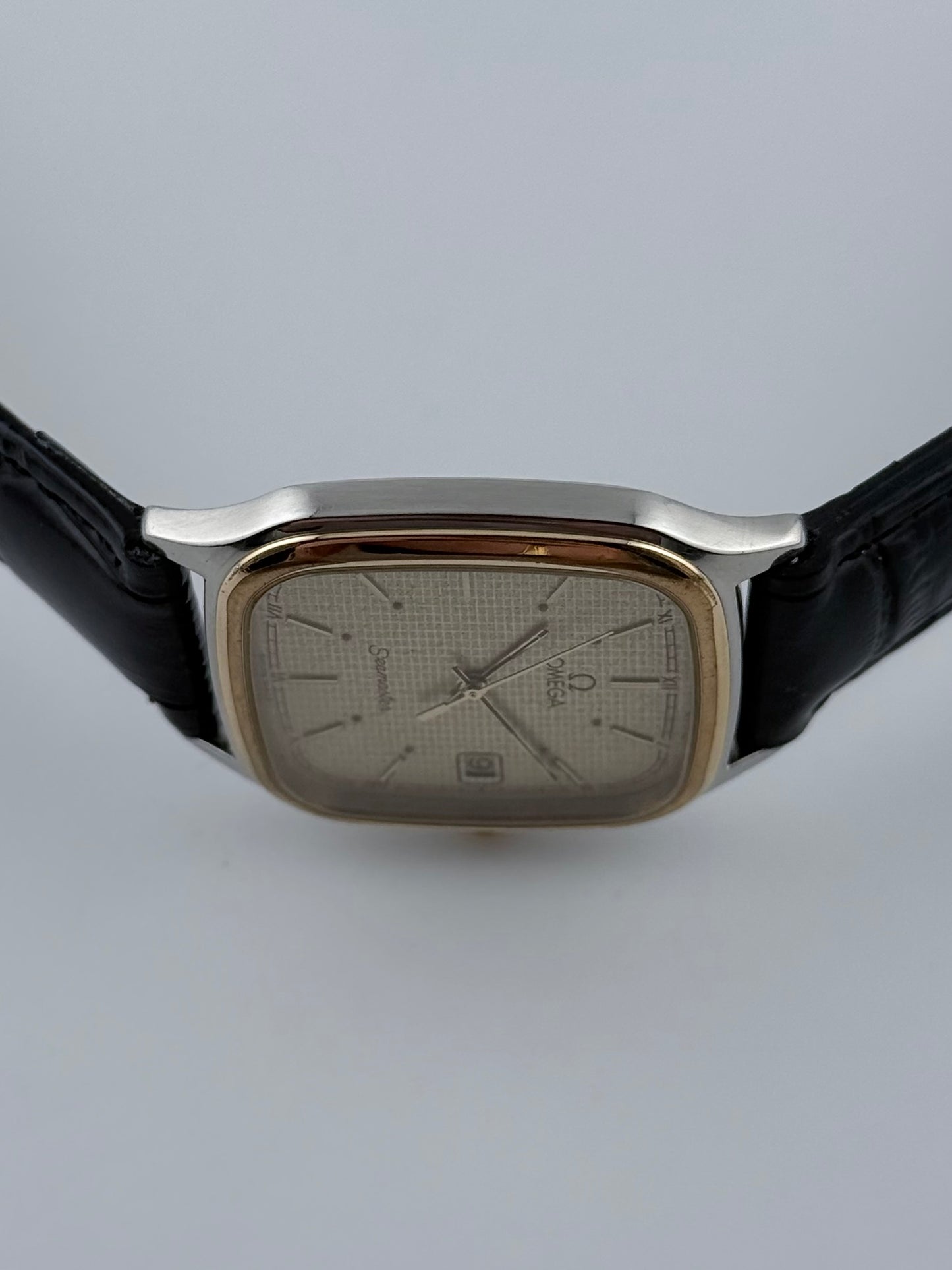 Omega Seamaster Quartz Date 396.1011 Waffle Stardust Dial