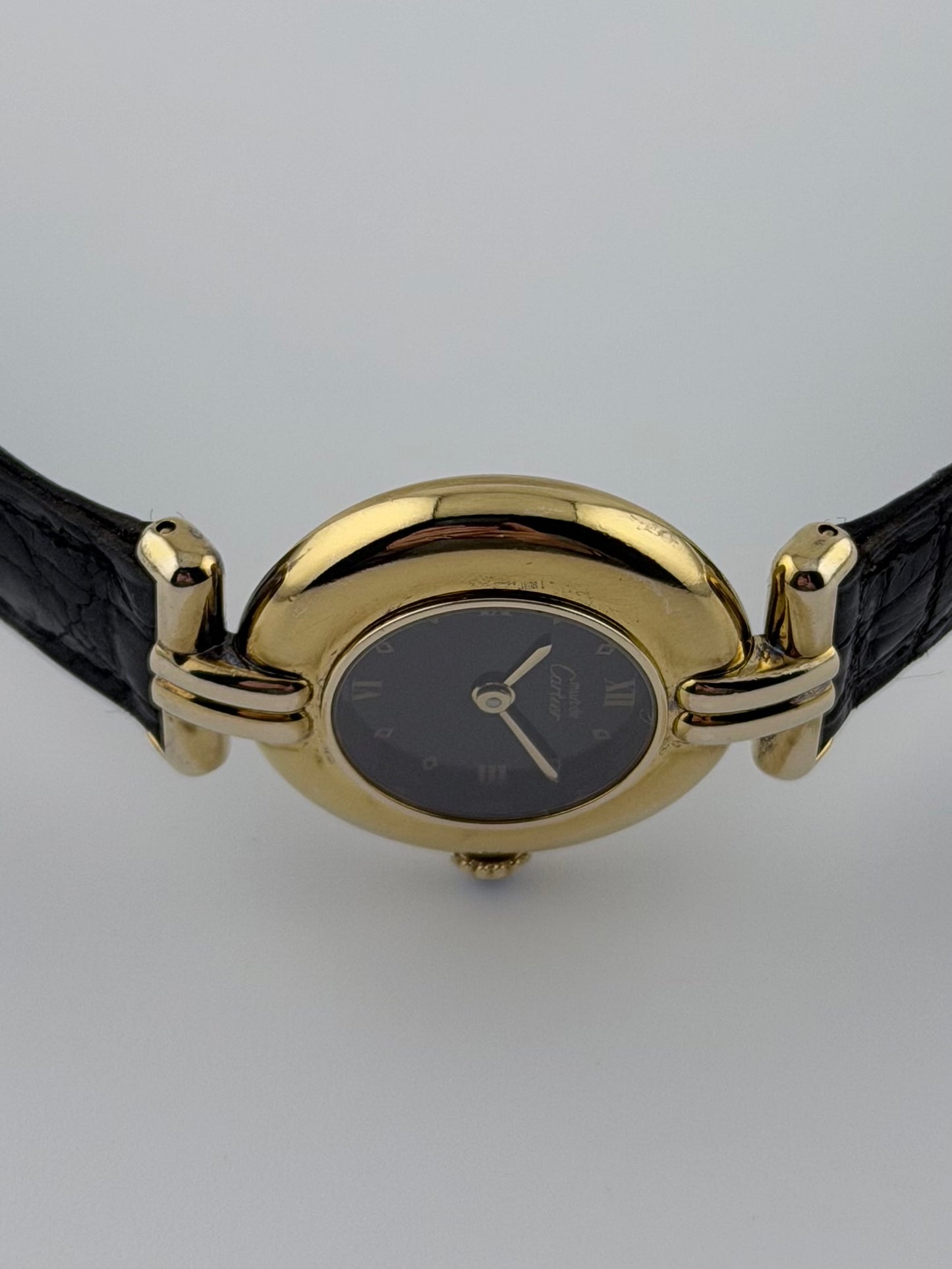 Cartier must de Colisee Quartz - 590002 - Ladies - Onyx Dial - Original Strap