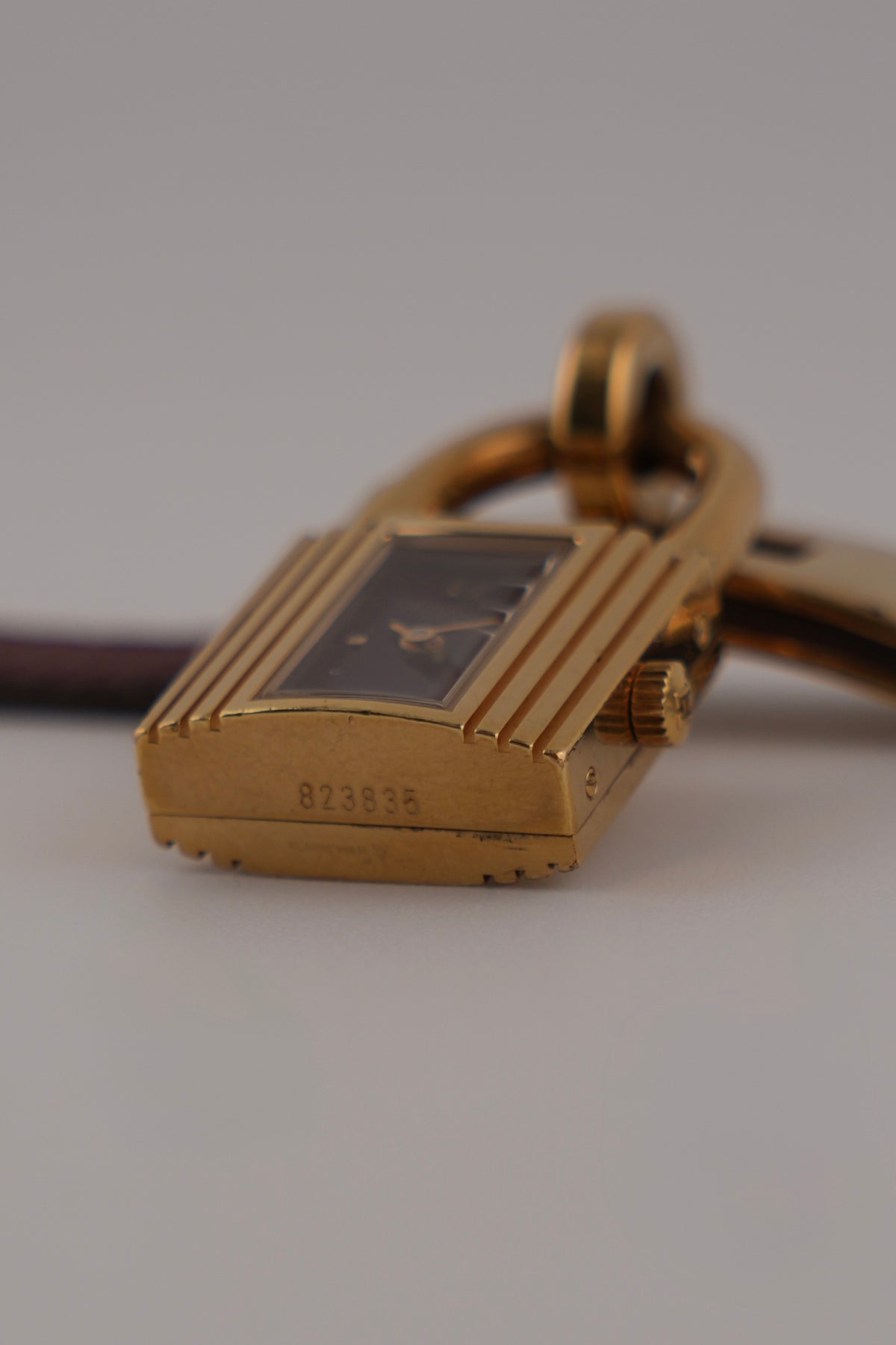 Hermes Paris Kelly Lock Watch -  Burgundy