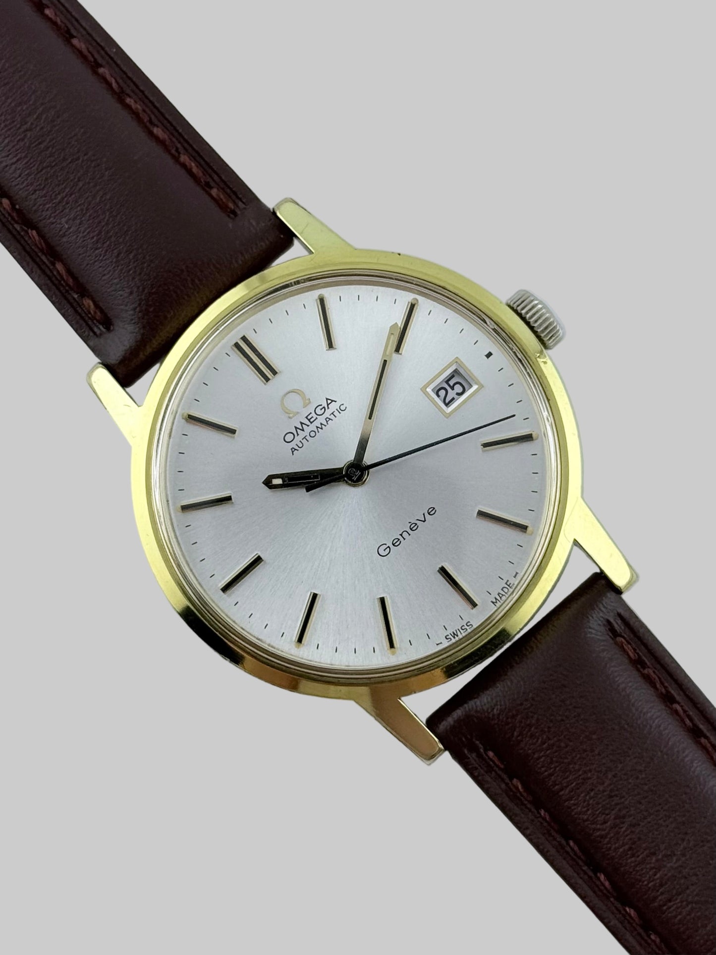 Omega Geneve Automatic Date 166.0098 - Sunburst Dial