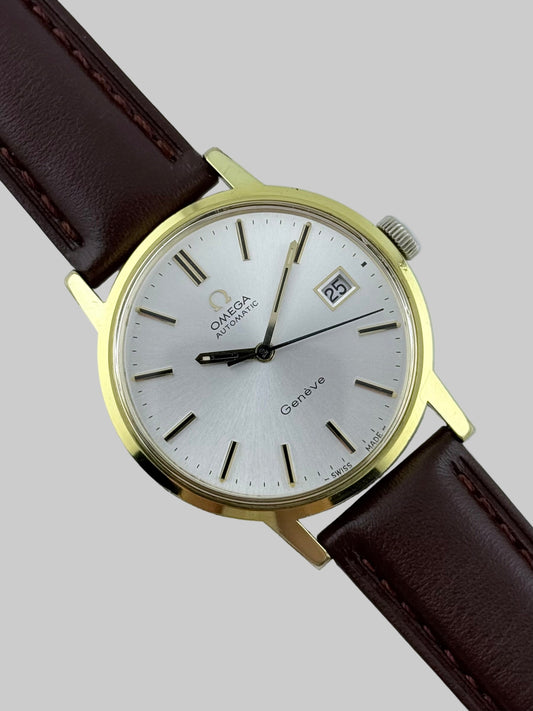 Omega Geneve Automatic Date 166.0098 - Sunburst Dial