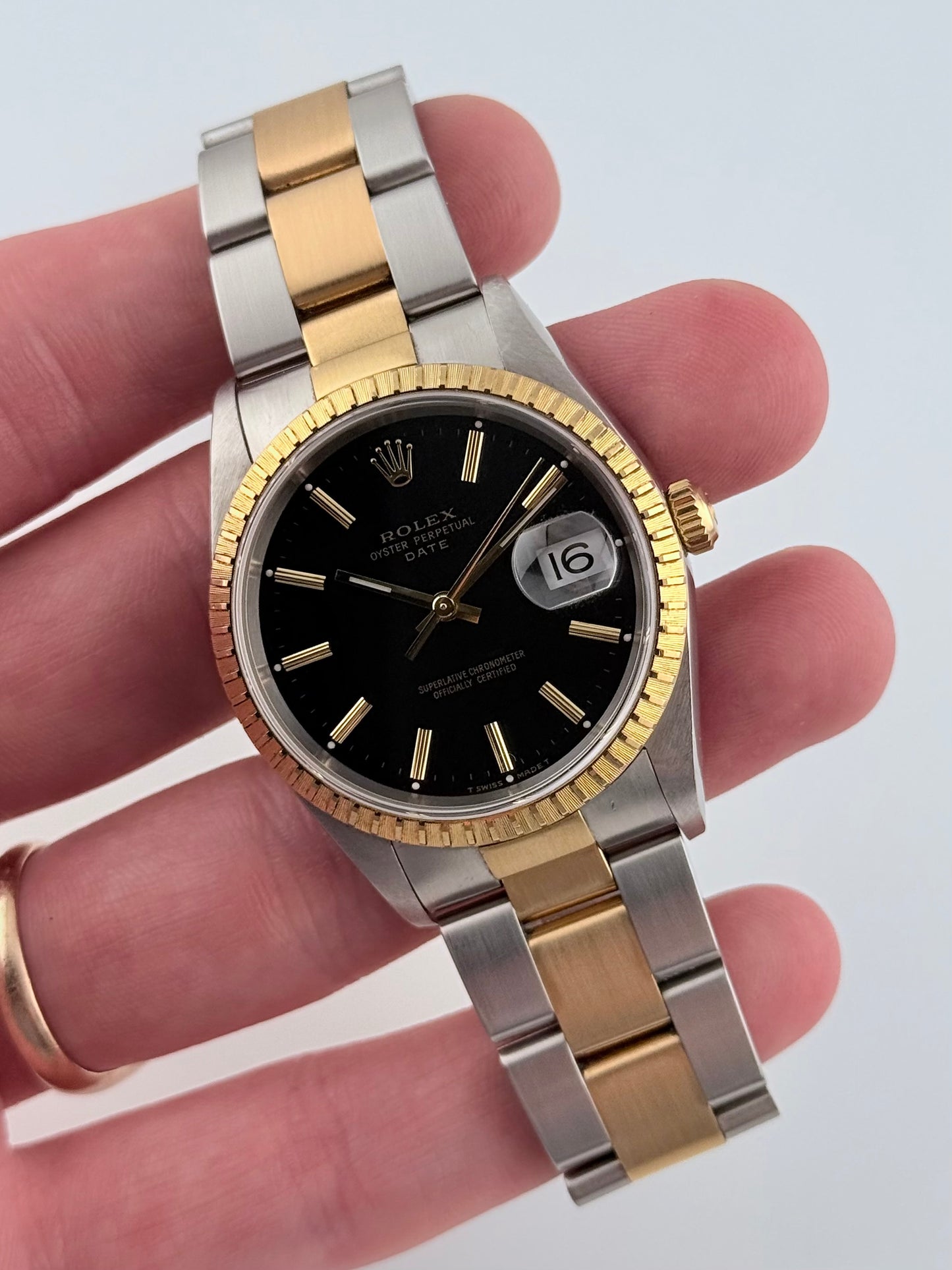 Rolex Oyster Perpetual Date - Two-Tone - 15233 - Box and Papers
