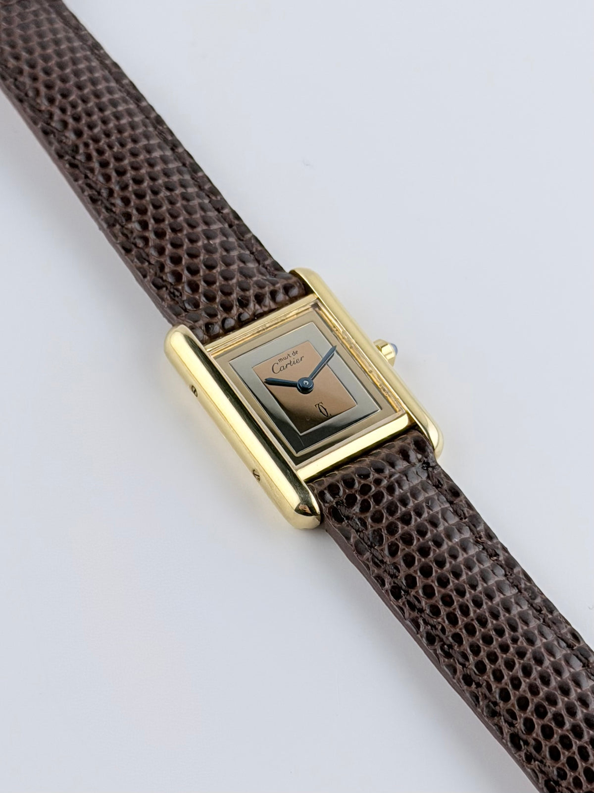 Cartier Must de Paris Tank Quartz - 3-66001 -Trinity Dial - with Cartier pouch