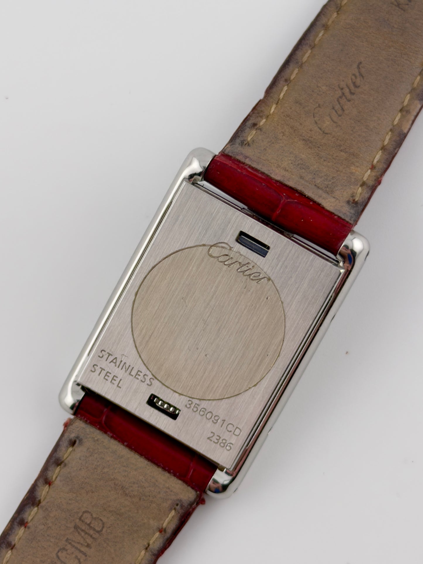 Cartier Basculante Tank 2386 - Rare "Windmill" White Arabic Dial - Unisex