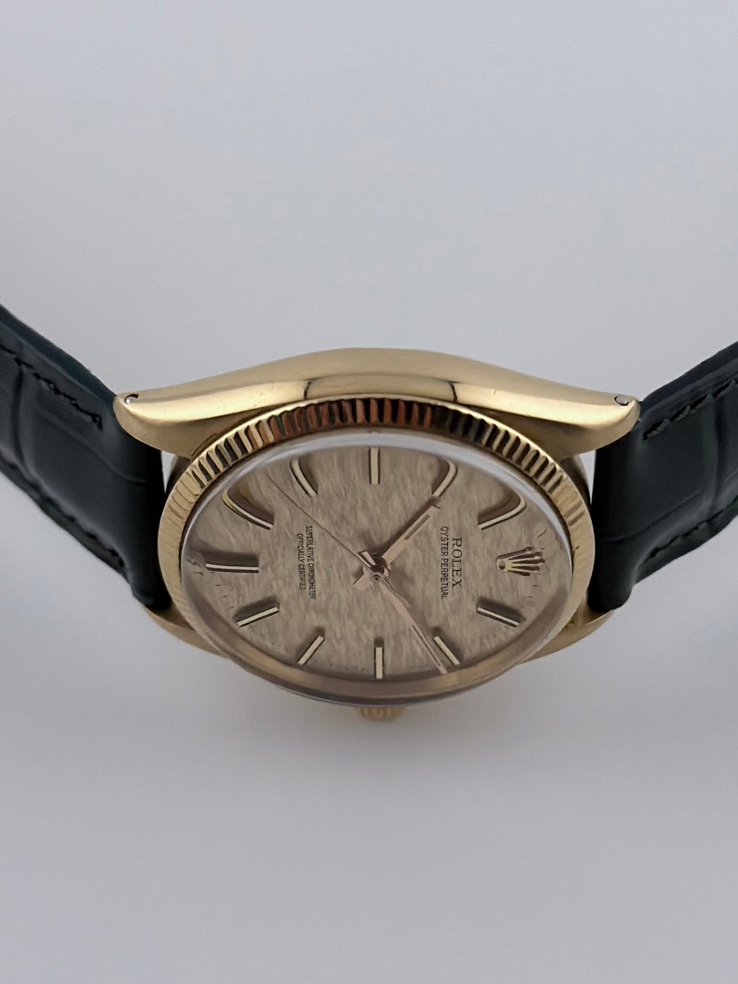 Rolex Oyster Perpetual Automatic - 1007 - 18kt Gold - Shantung Dial - Ultra Rare