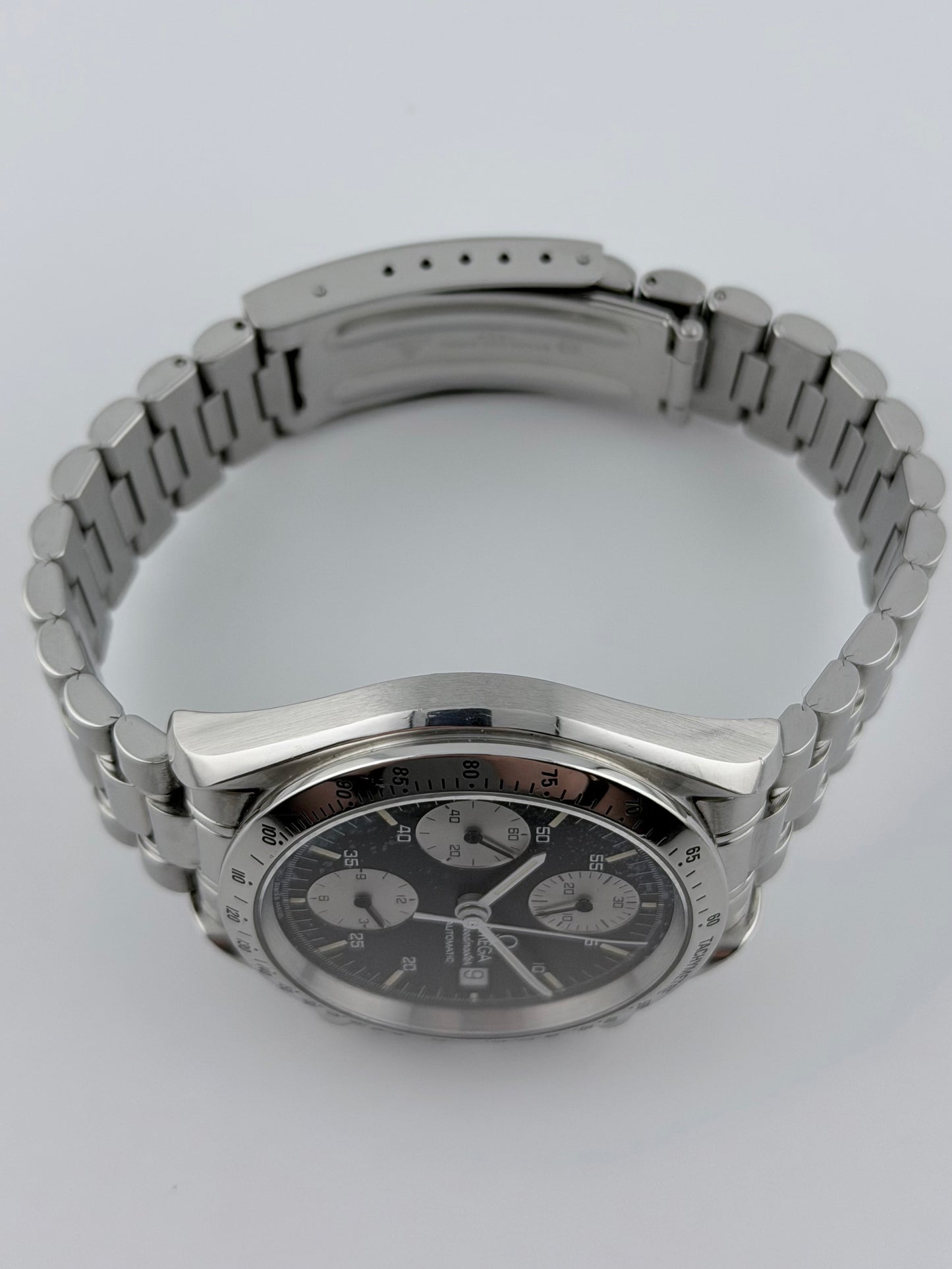 Omega Speedmaster Automatic Date - 175.0043 - Rare Reverse Panda Dial - Box and Papers