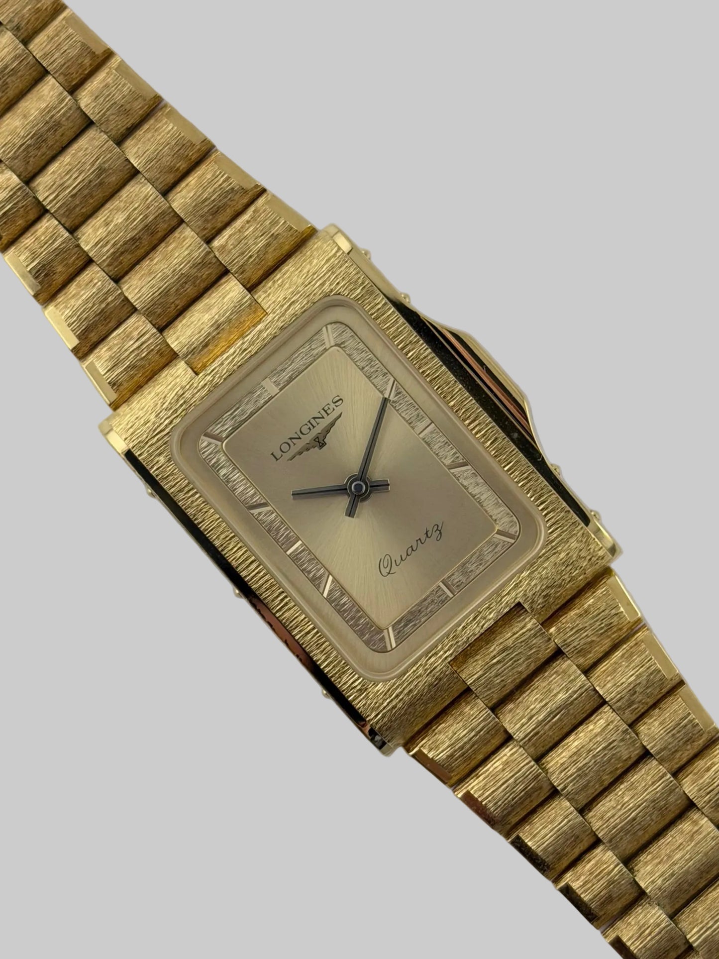 Longines Tank Quartz - MZ5714 - 18ct Gold Plated - Ultra Rare NOS