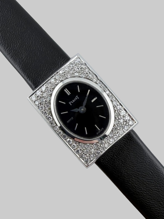 Piaget Manual Wind 18kt White Gold Factory Pavé Set - 3816E - Ladies