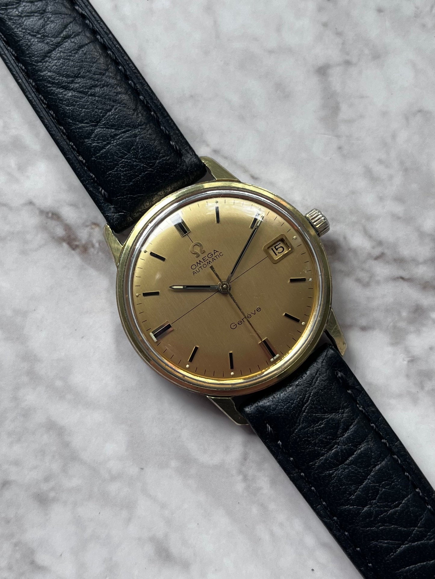 Omega Geneve Automatic Cross Hair Date 166.037