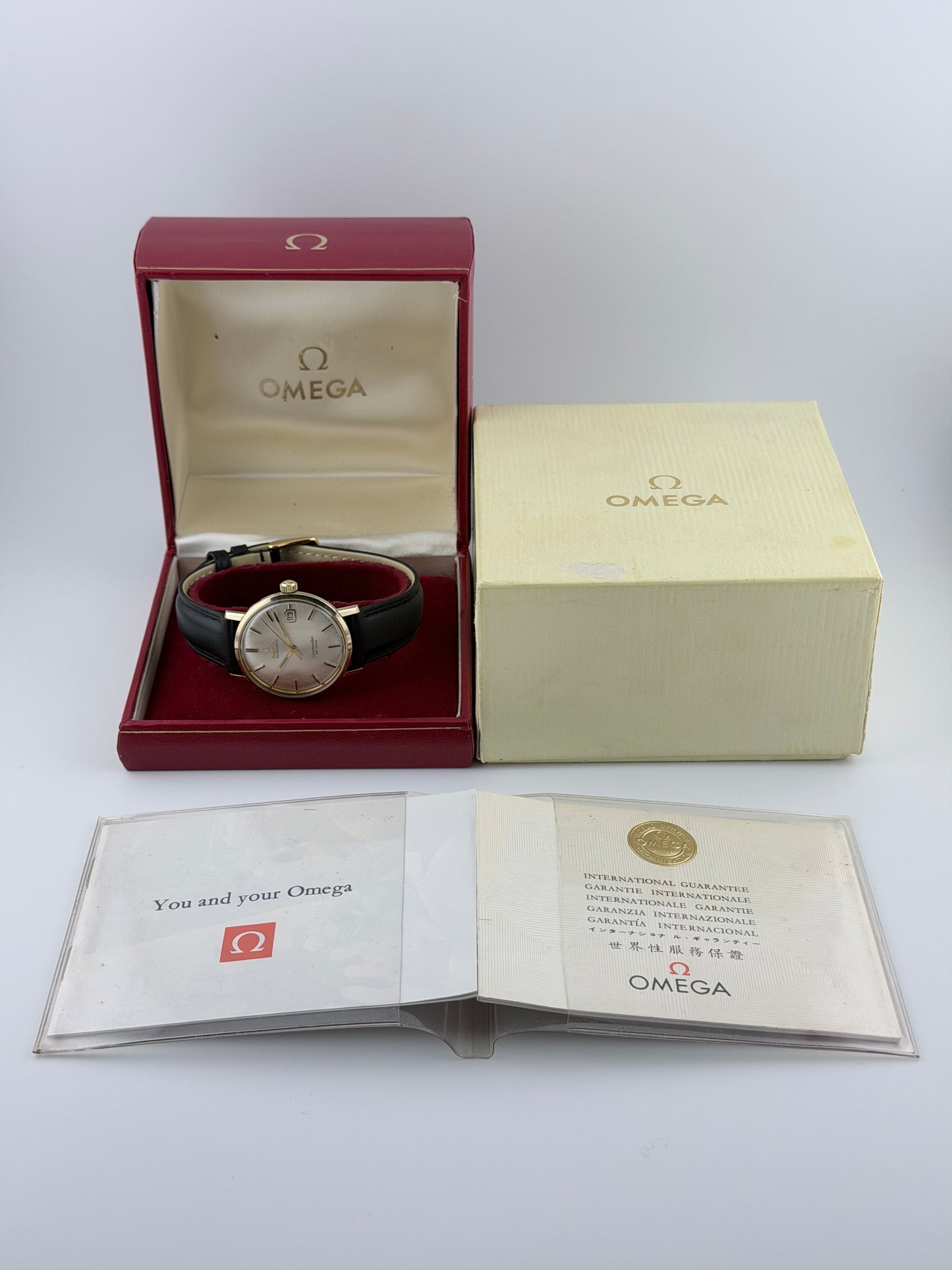 Omega Seamaster DeVille 9ct Gold Automatic 165.020 - Box and Papers!
