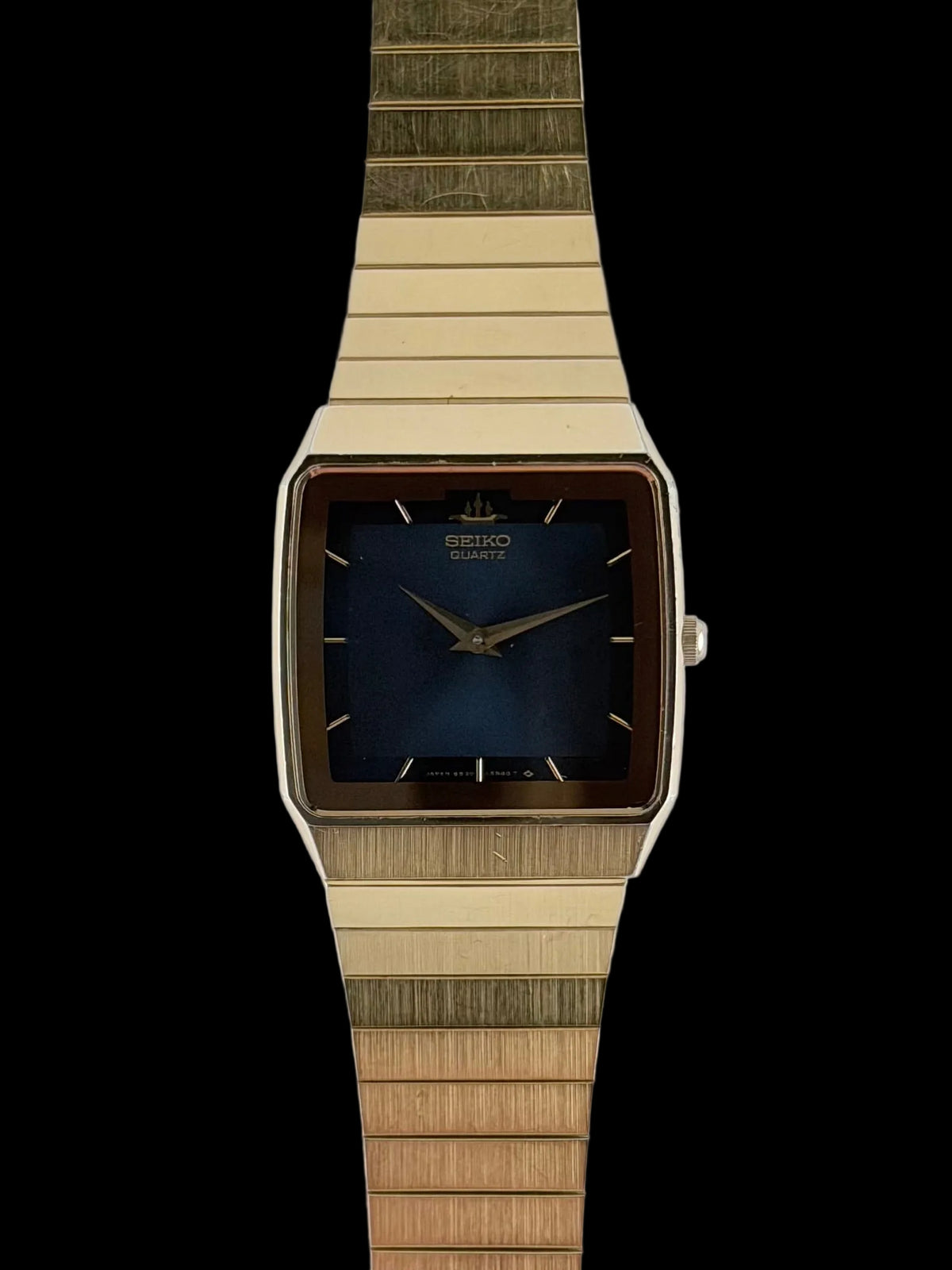 Seiko Tank Quartz Galaxy blue dial! - 6530-5520