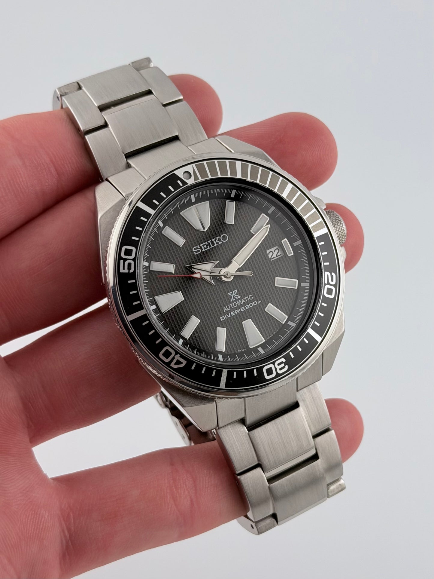 Seiko X Prospex Samurai Automatic Diver's 200m - 4R35-01V0 - Black Waffle Dial