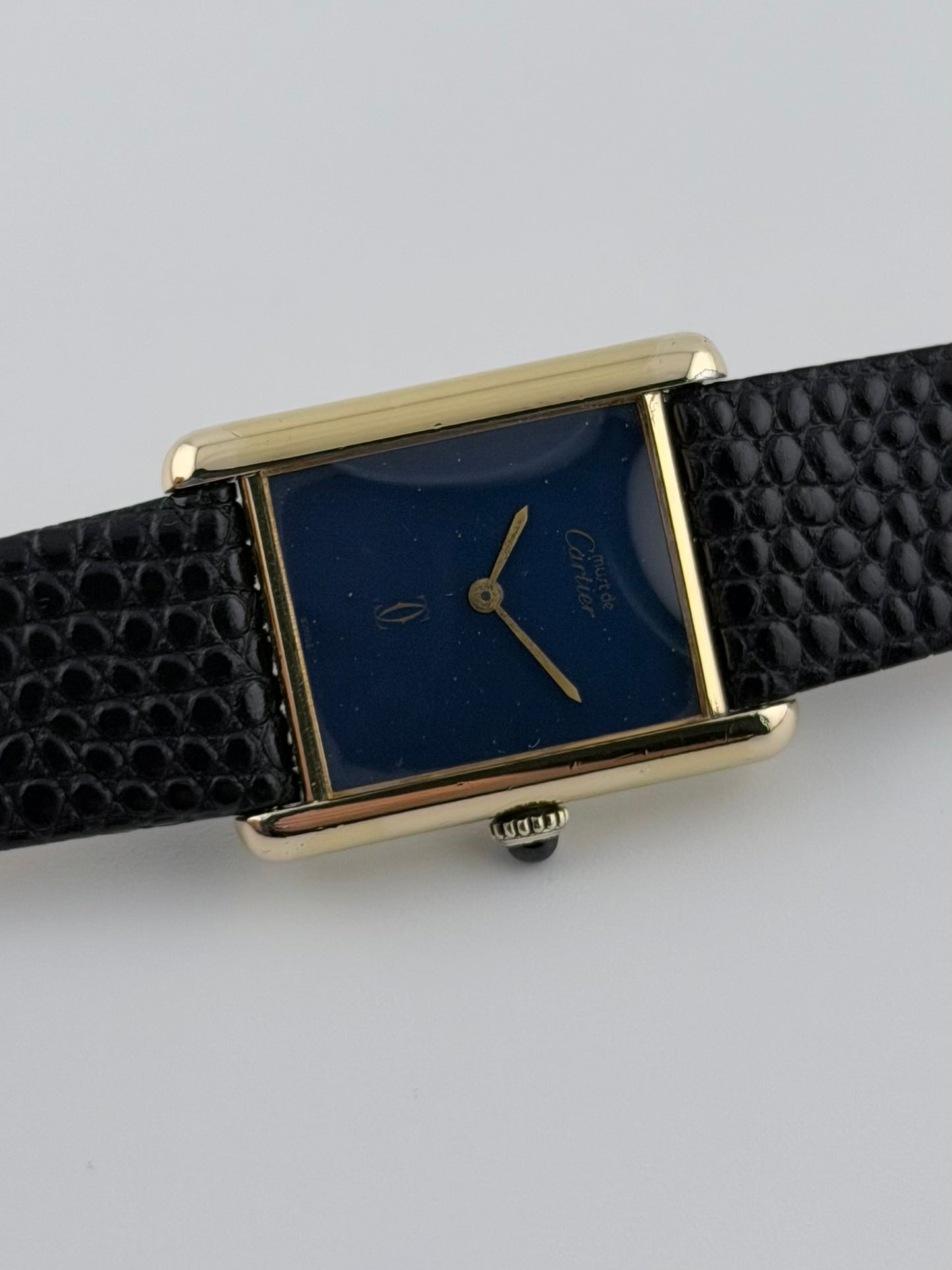Cartier Must De Paris Tank Quartz - 6 - Lapis Blue Dial - Box & Papers