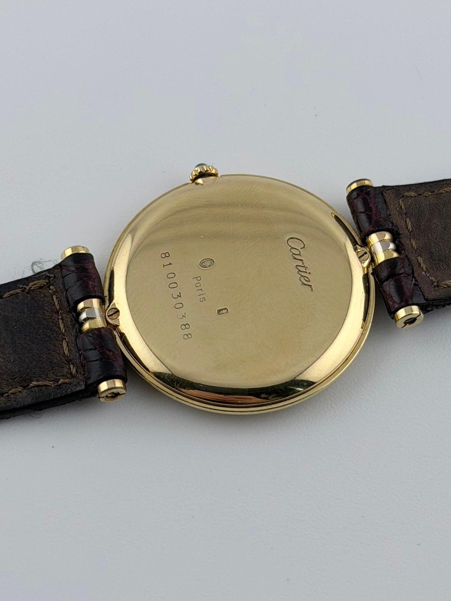 Cartier must de Vendome Quartz - 8100 - 18ct solid gold Trinity - Box and Papers