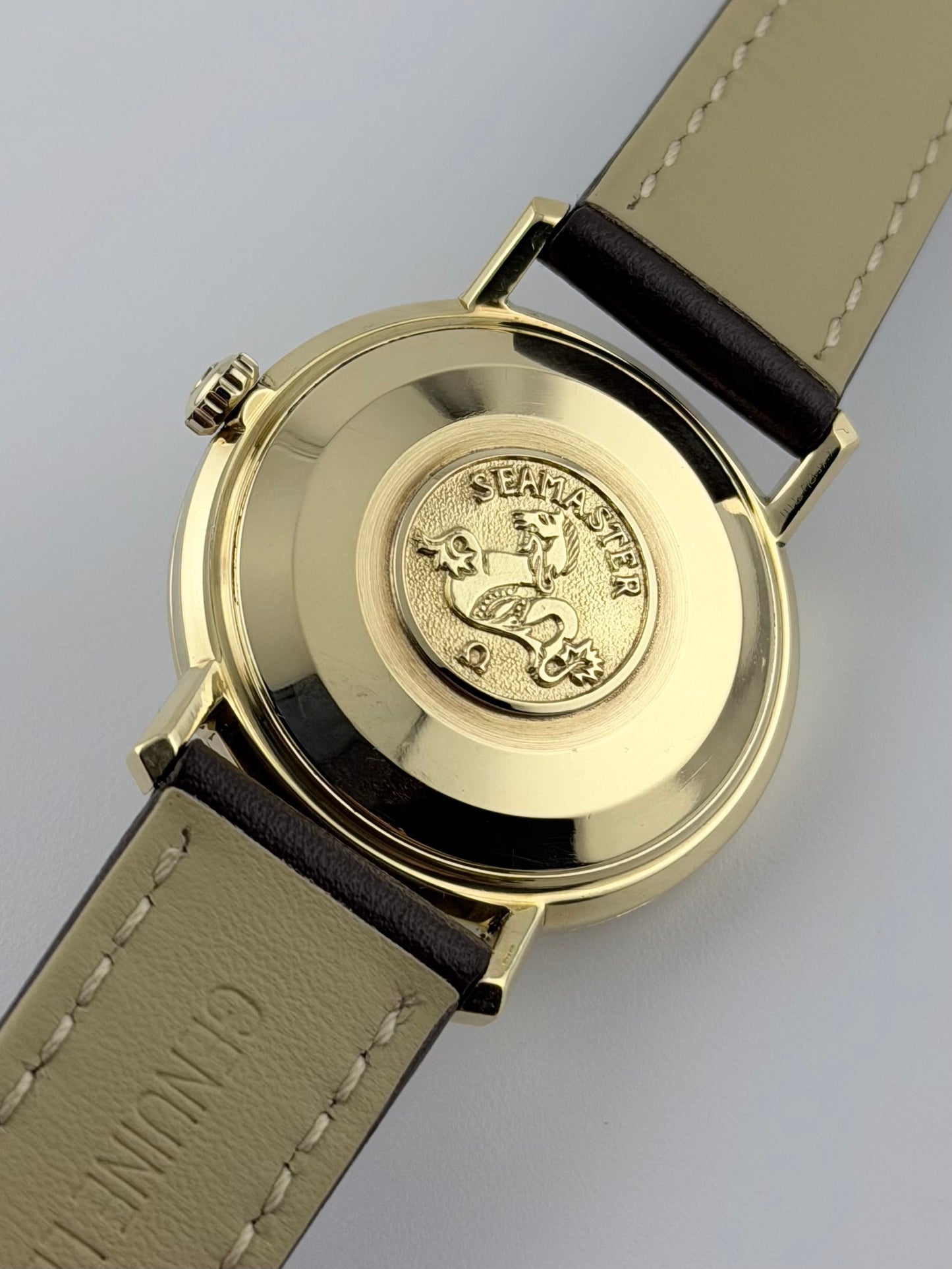 Omega Seamaster De Ville Automatic Fishscale Dial - 18ct Gold - 165.5020 - Box and Papers!