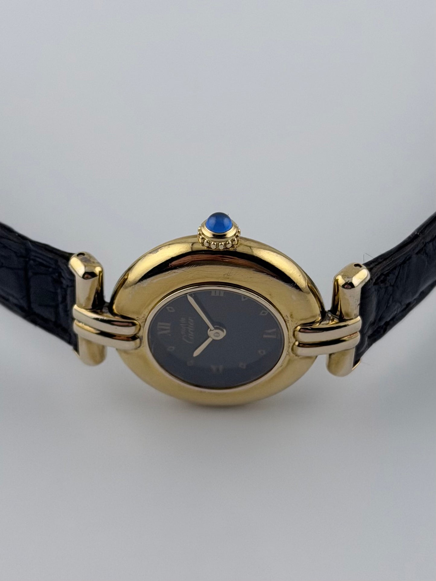 Cartier must de Colisee Quartz - 590002 - Ladies - Onyx Dial - Original Strap